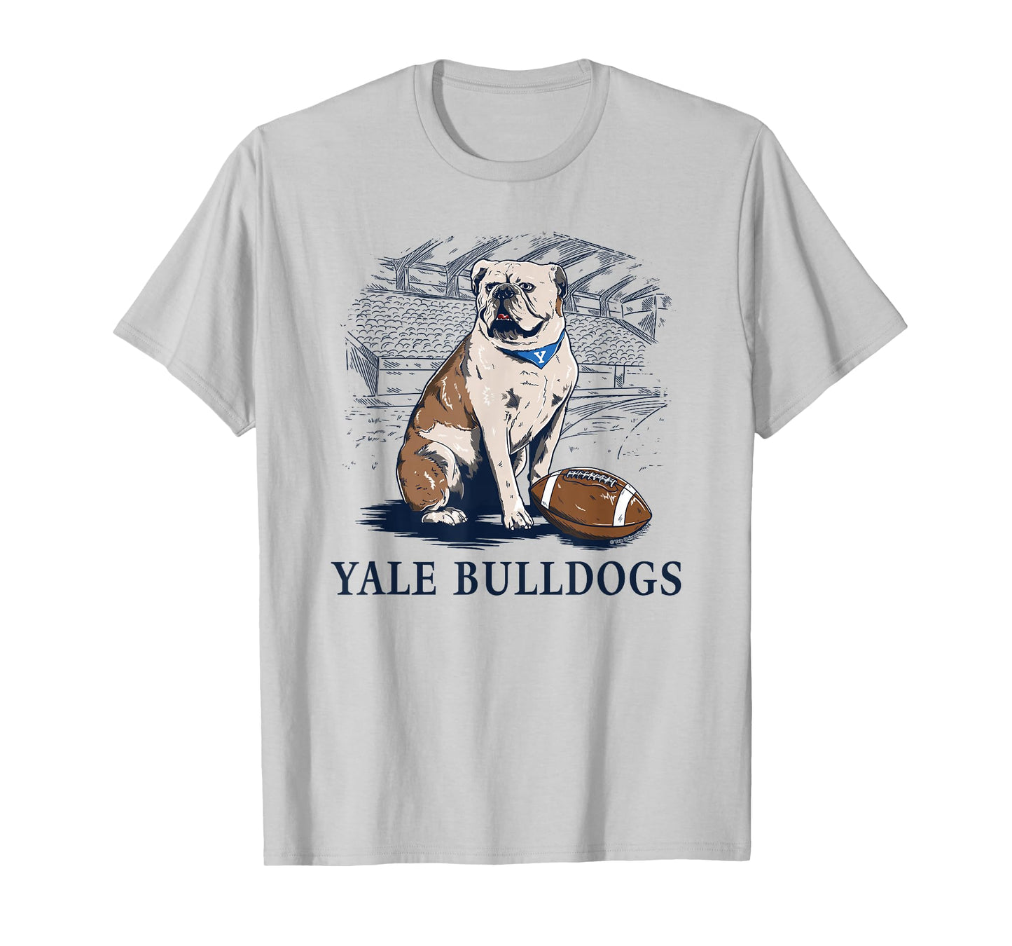 Yale University Bulldog Handsome Dan XIX Line Art T-Shirt