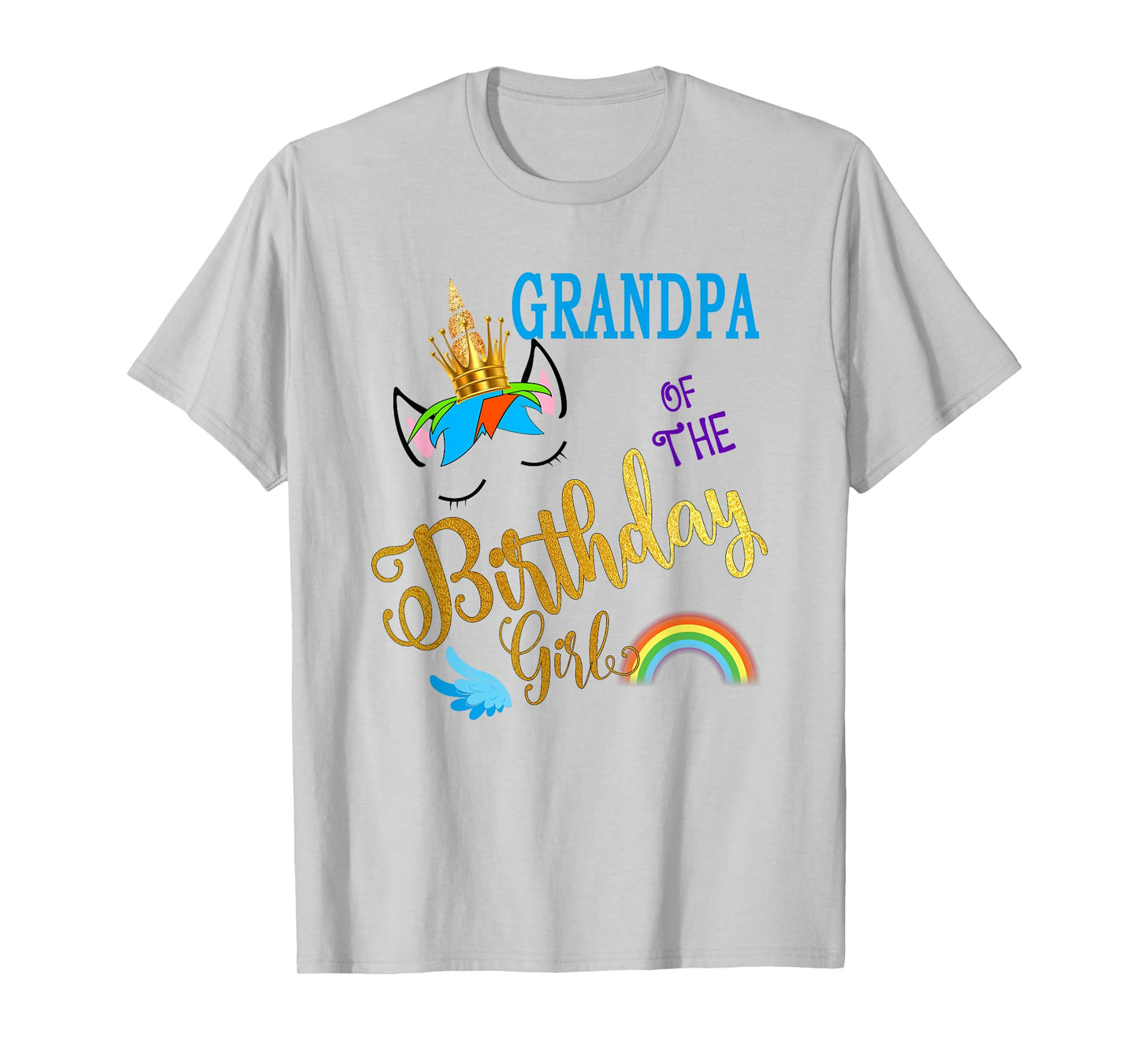 Grandpa of The Birthday for Girl Papa Unicorn First Birthday T-Shirt