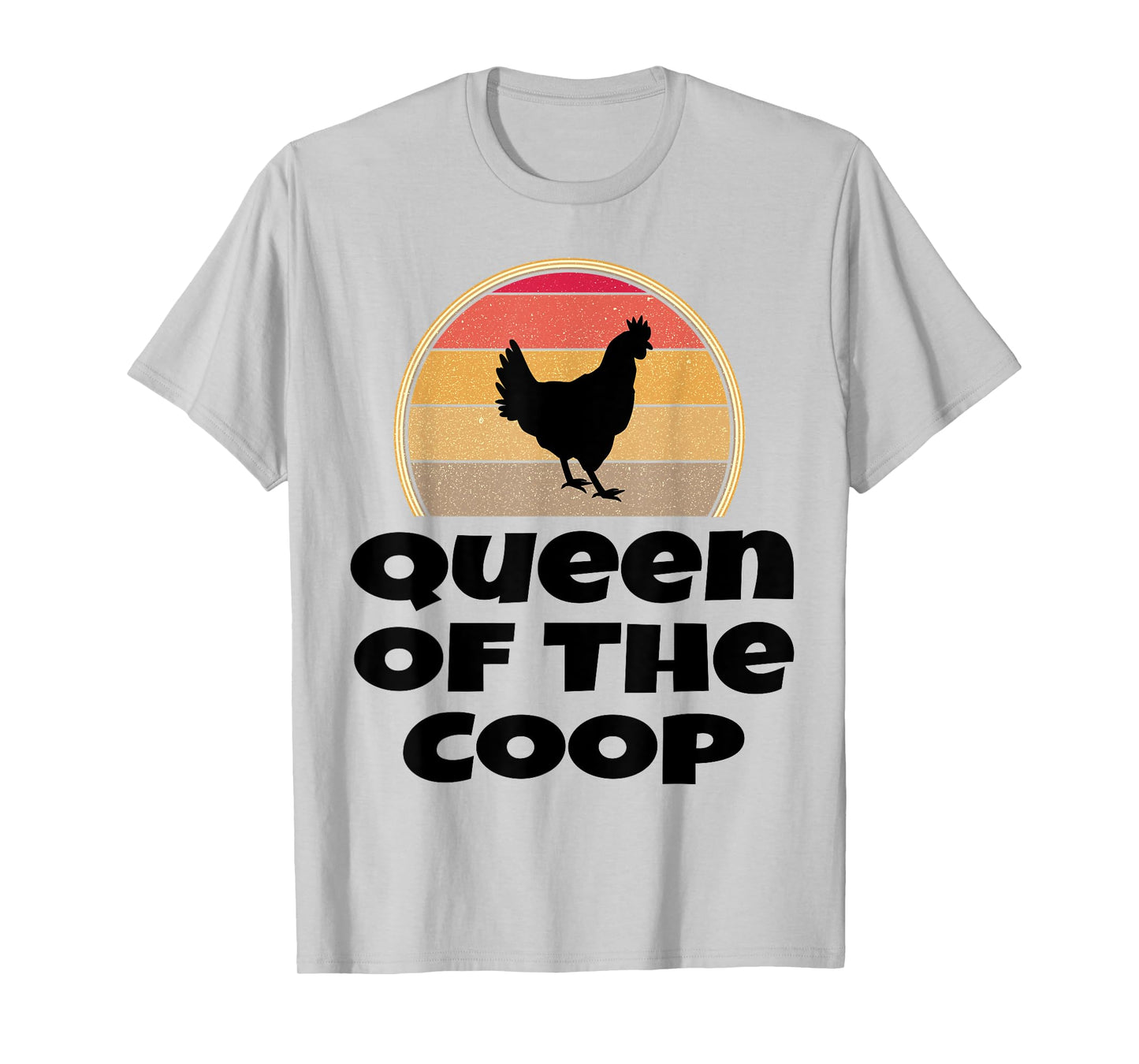 Queen Of The Coop Funny Retro Chicken Farmer Farming Poultry T-Shirt