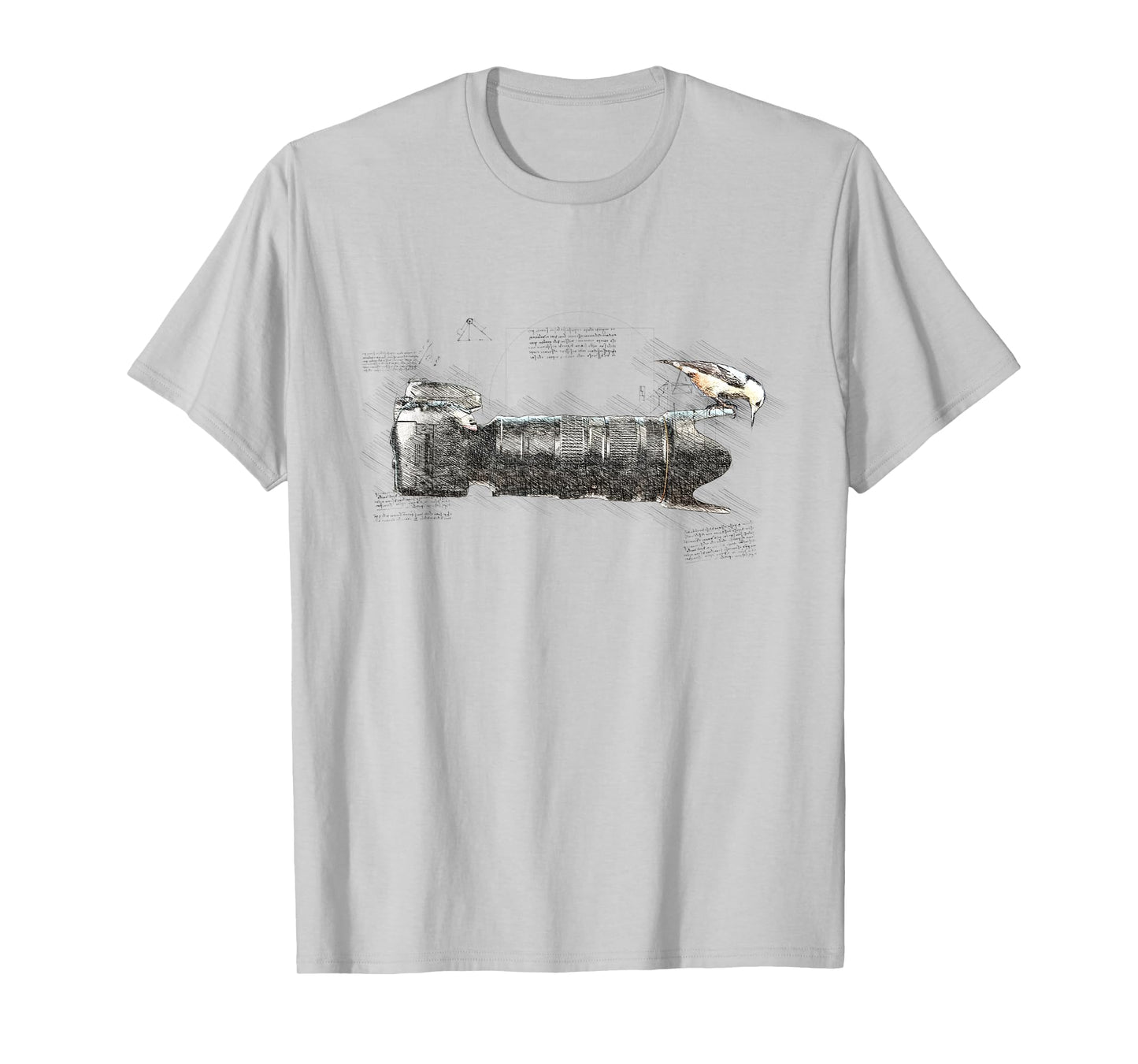 Bird on Long Lens Camera Photography Bird Photographer T-Shirt