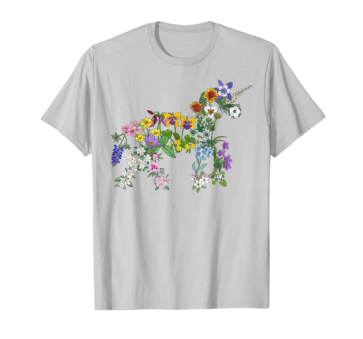 Wildflower Aesthetic Floral Unicorn Nature Flowered Tee Girl T-Shirt
