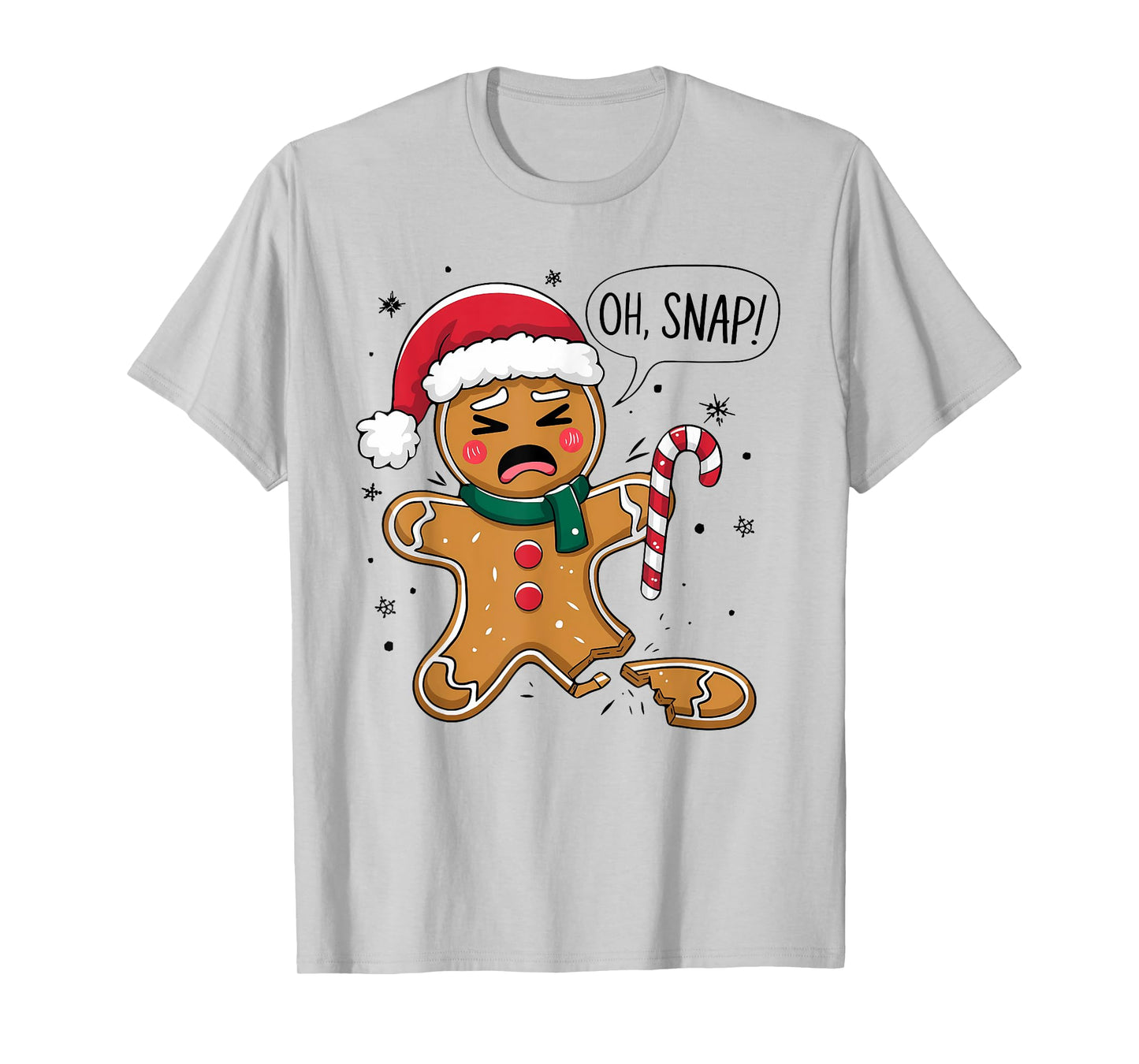 Funny Oh Snap Gingerbread Bakery Christmas Snacks Adults Kid T-Shirt