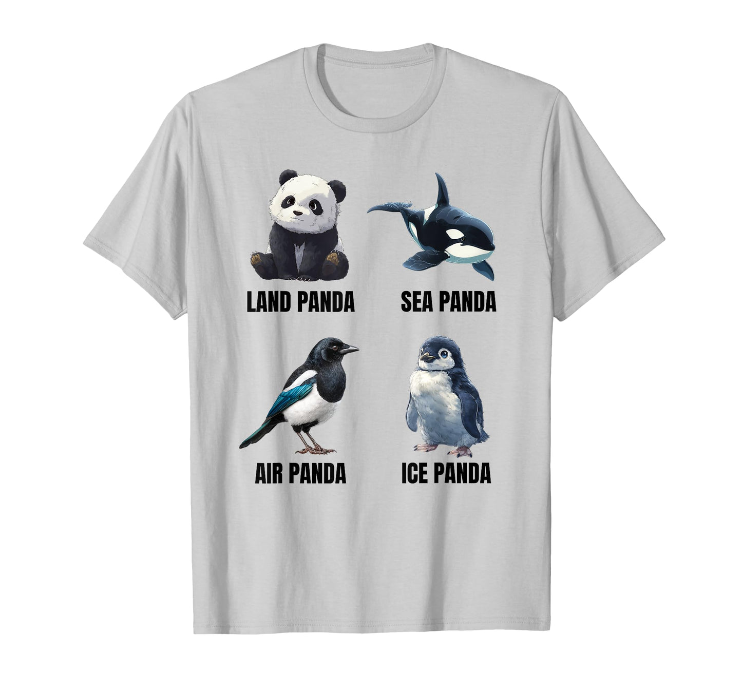 Land Panda Sea Panda Air Panda Ice Panda T-Shirt