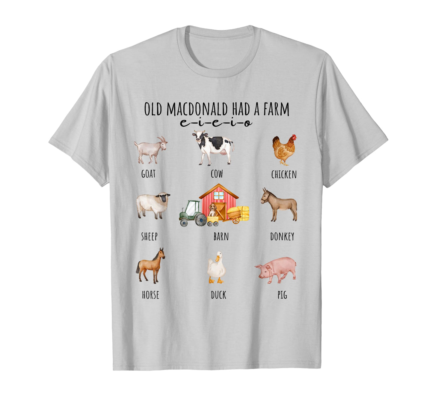 Toddler Kids Old MacDonald Had a Farm E-I-E-I-O Nursery Song T-Shirt