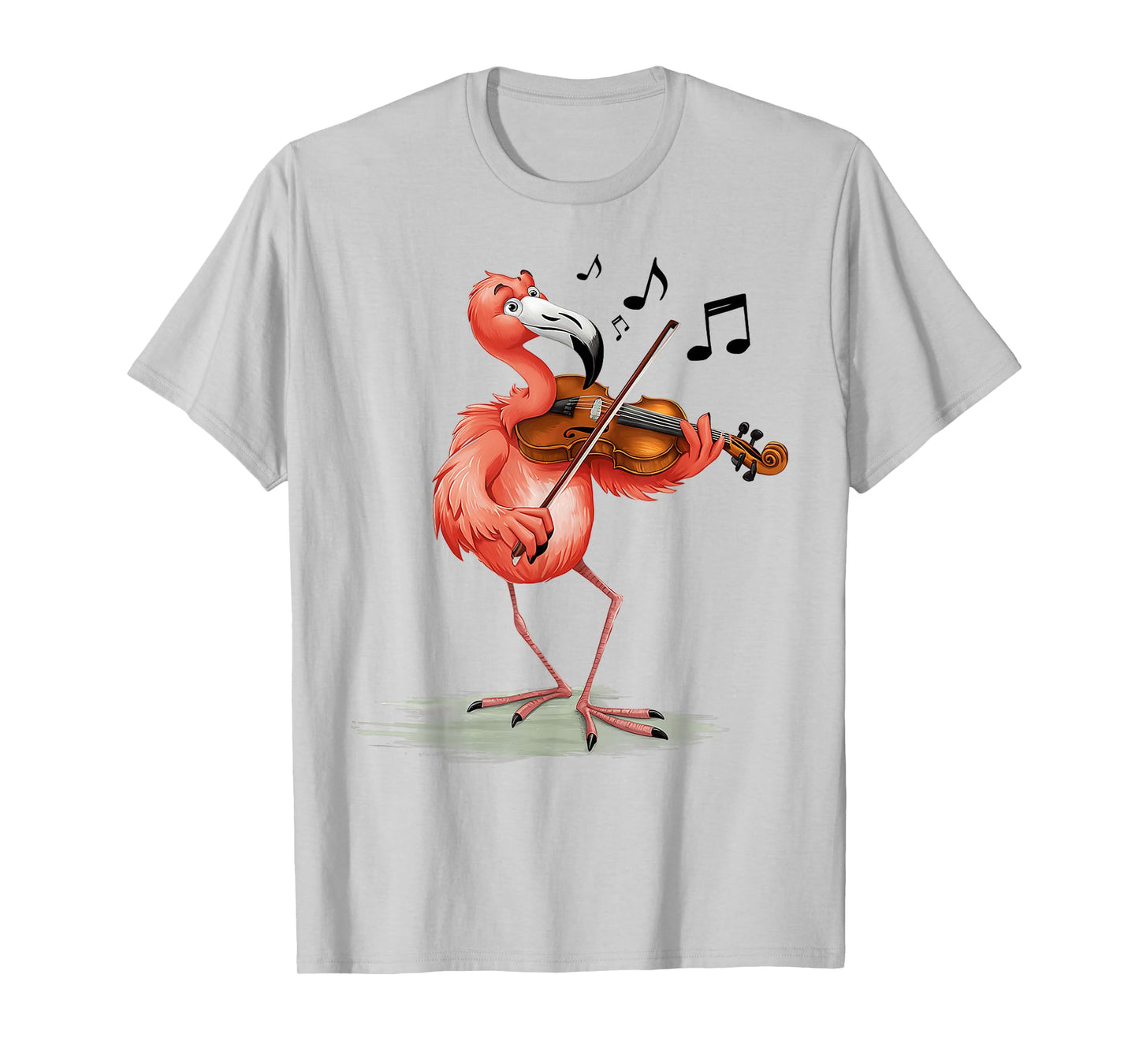 Funny Musician Violinist Cute Flamingo Playing Violin T-Shirt