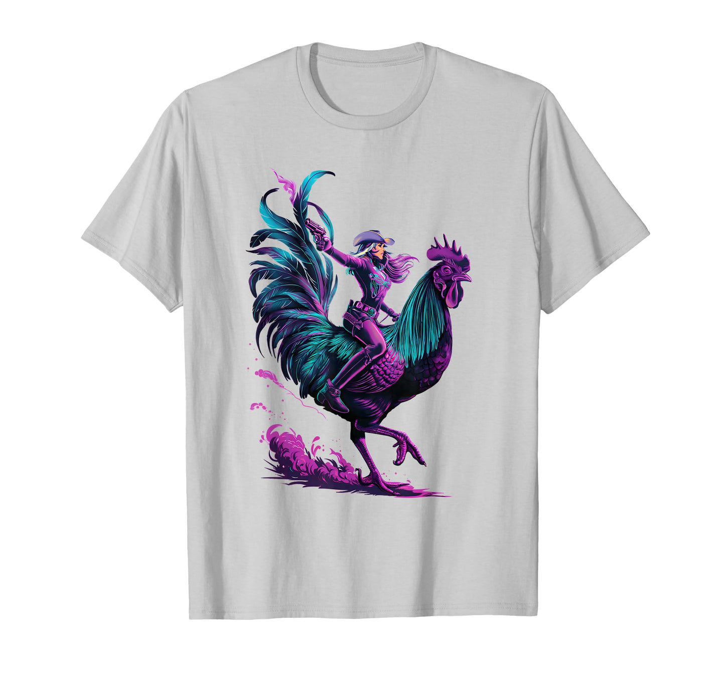 Cowgirl Riding Chicken T-Shirt