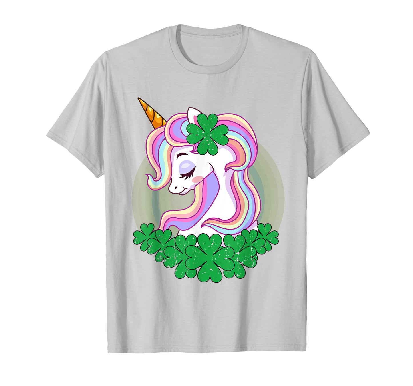 St Patricks Day Unicorn Shamrock Pattys Toddler Kid Girls T-Shirt
