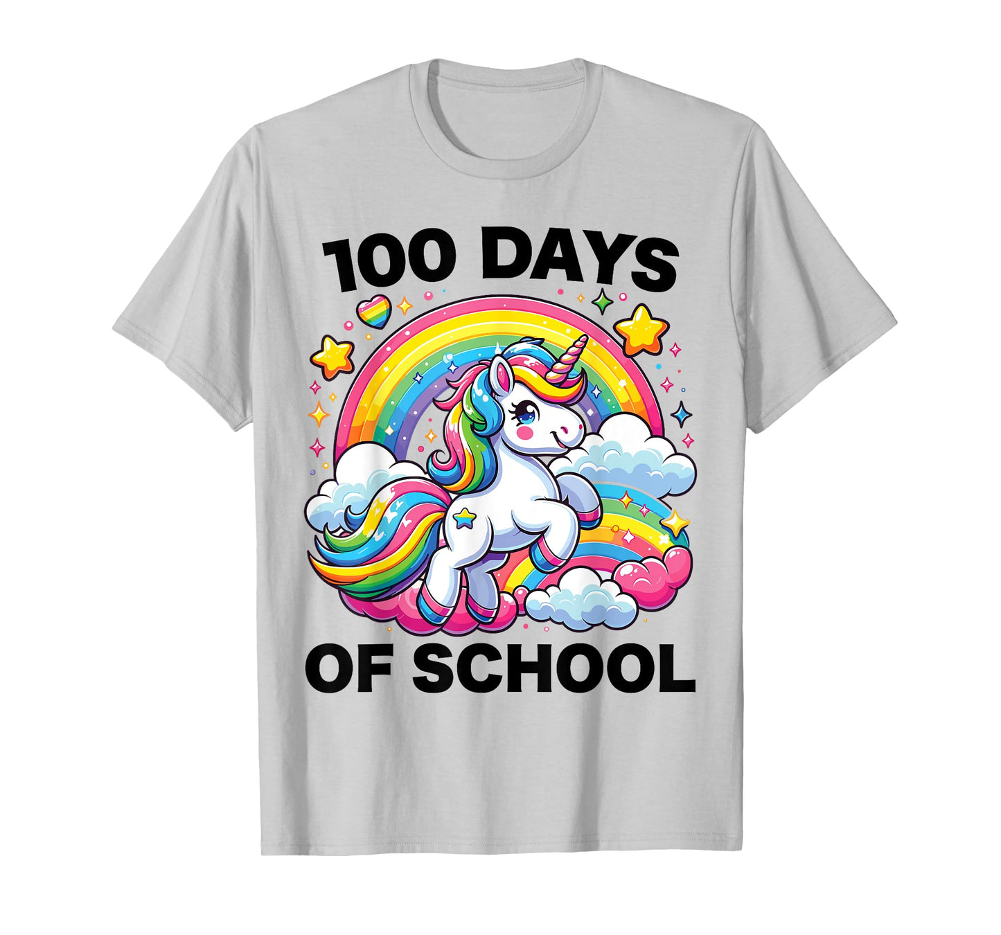 100 Days of School Unicorn Girls Teacher 100th Day of School T-Shirt