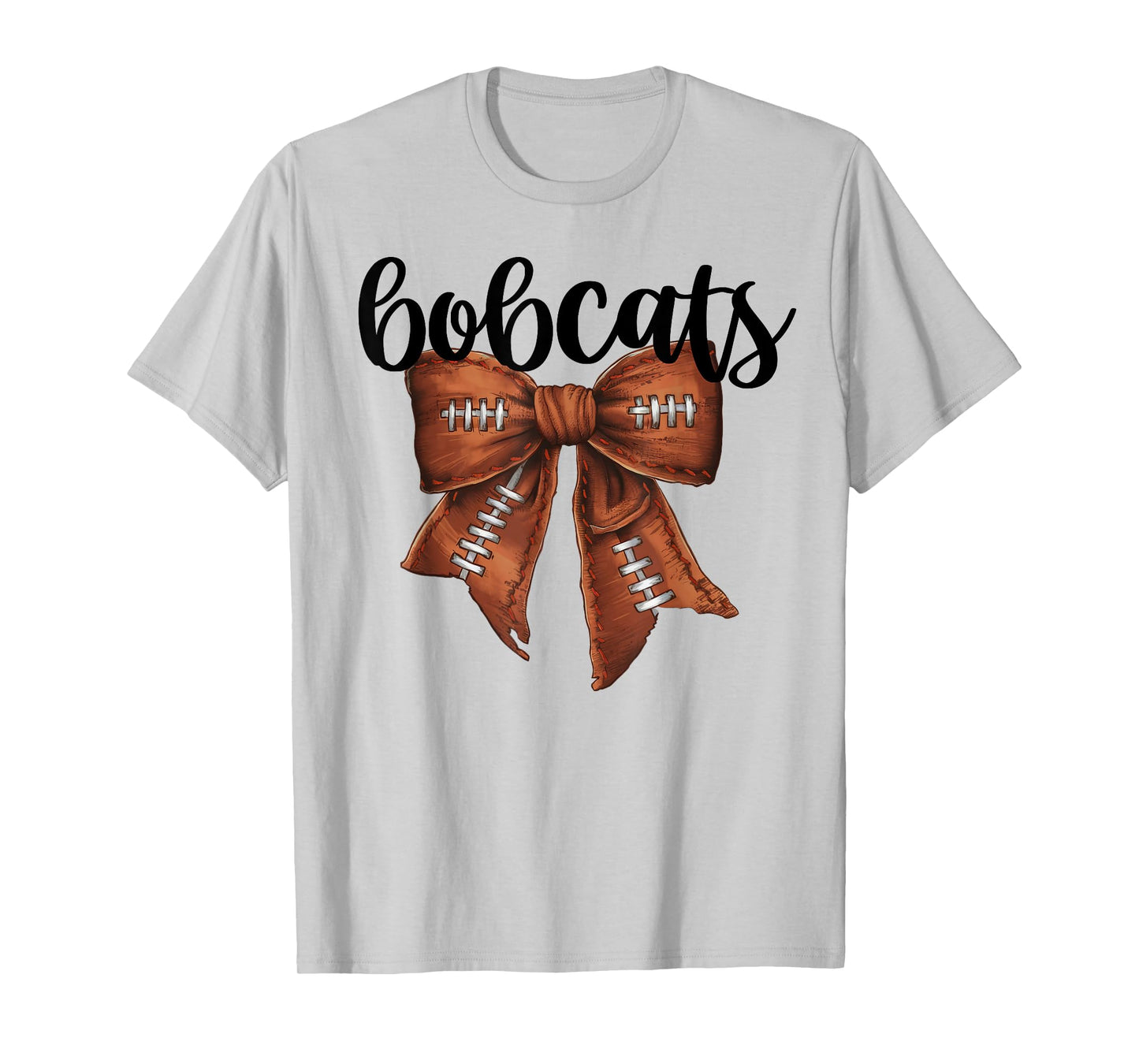 Bobcats Football Bow School Spirit Team Mascot Game Night T-Shirt