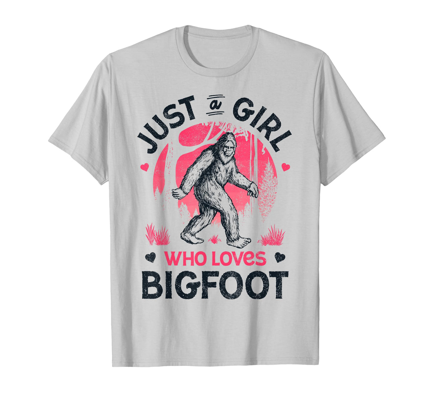 Bigfoot Just A Girl Who Loves Sasquatch Funny Retro Vintage T-Shirt