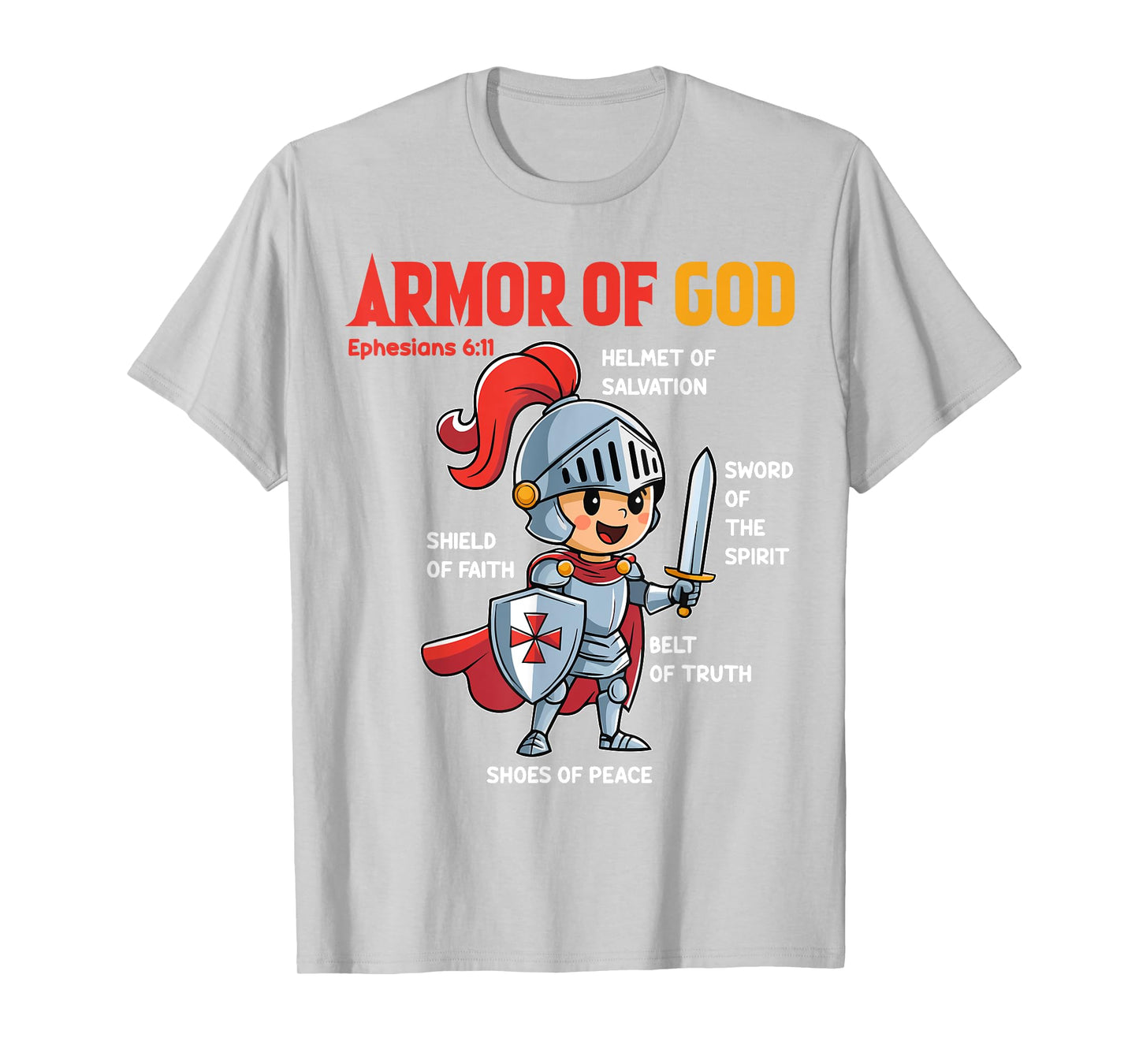Toddler Boy Armor Of God Brother Son Men Kid Christian Jesus T-Shirt