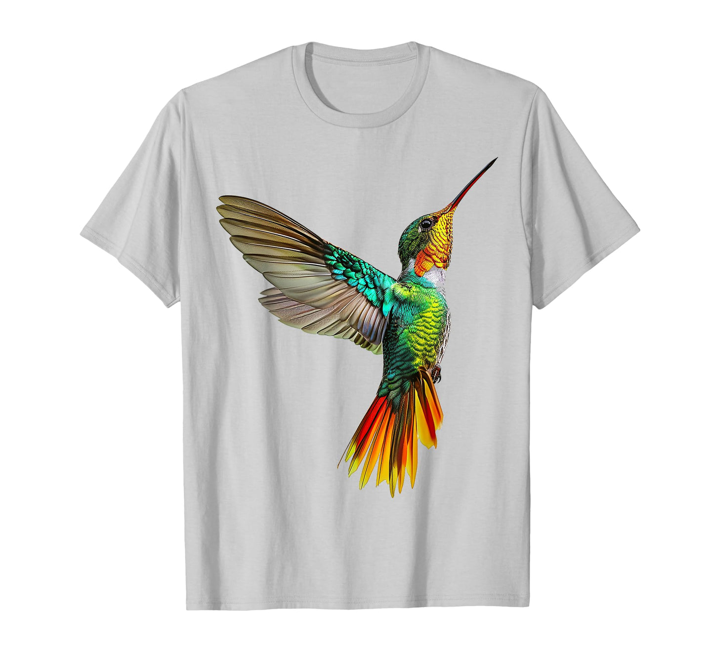 Hummingbird Anime Colorful Graphic Animal Art Bird T-Shirt