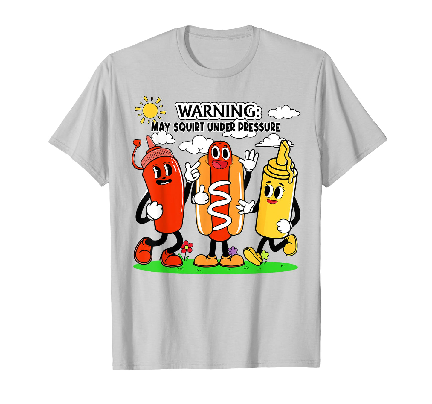 Funny BBQ Ketchup, Warning May Squirt Under Pressure Costume T-Shirt