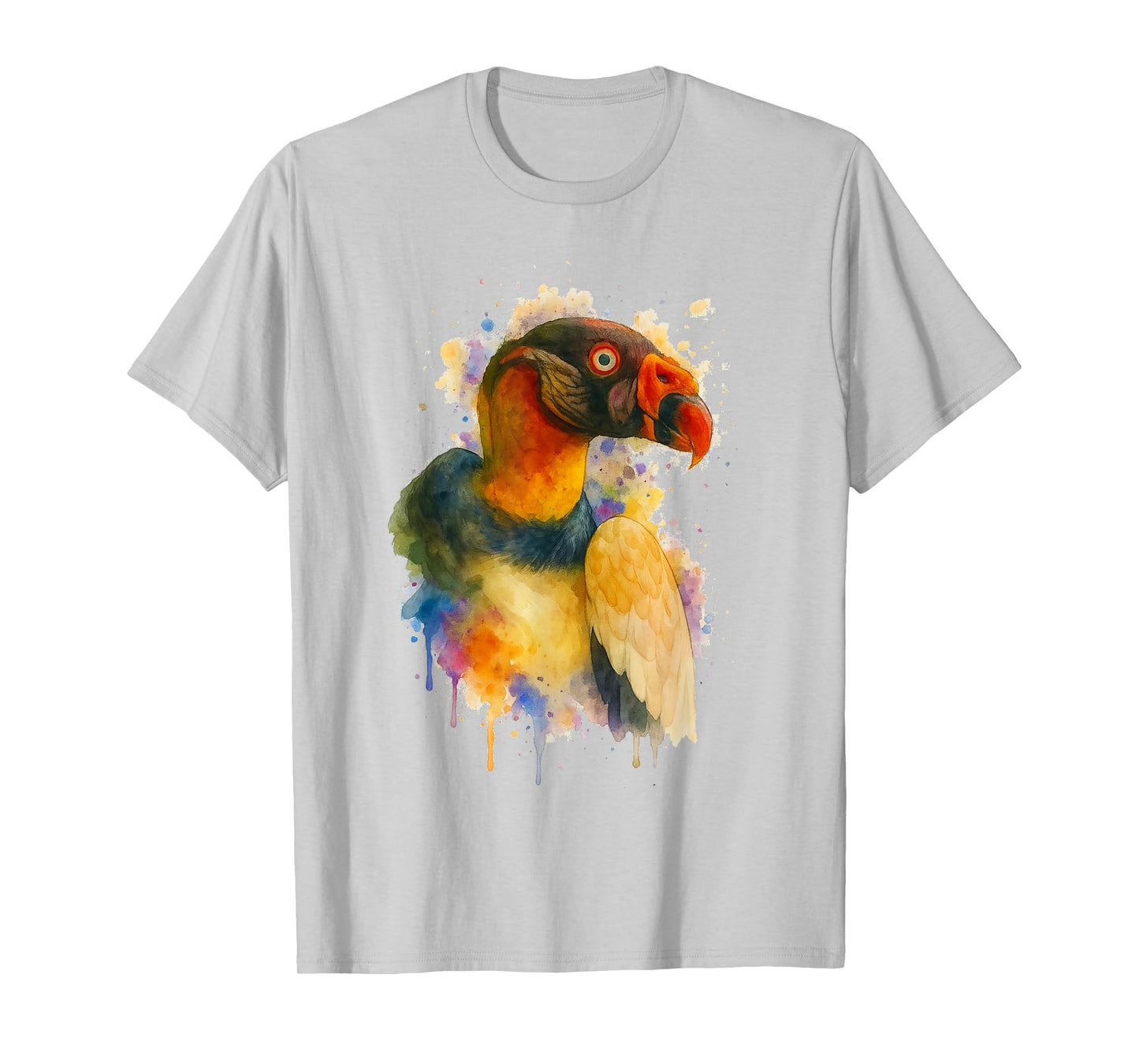 King Vulture Artistic Watercolor Bird Lover T-Shirt