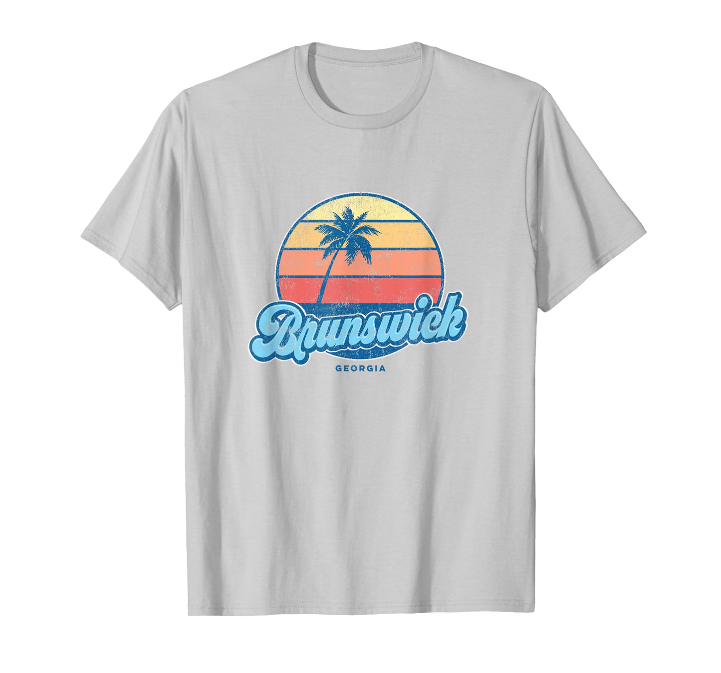 Vintage Brunswick Georgia GA Classic 70s Retro Surfer T-Shirt