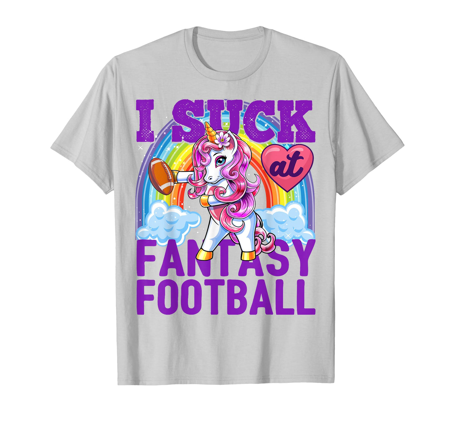I Suck at Fantasy Football Flossing Unicorn Loser Shirt Men