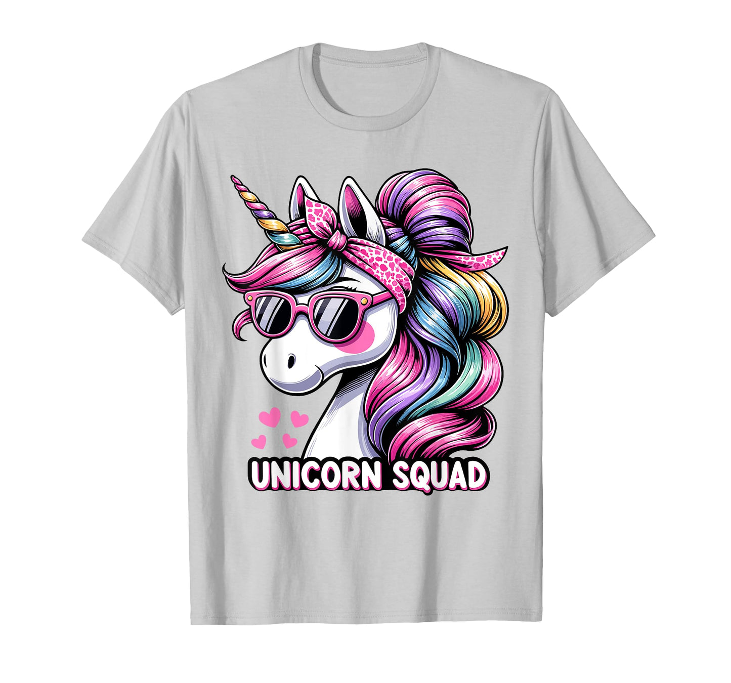 Unicorn Squad - Graceful Unicorn with leopard Bandana T-Shirt