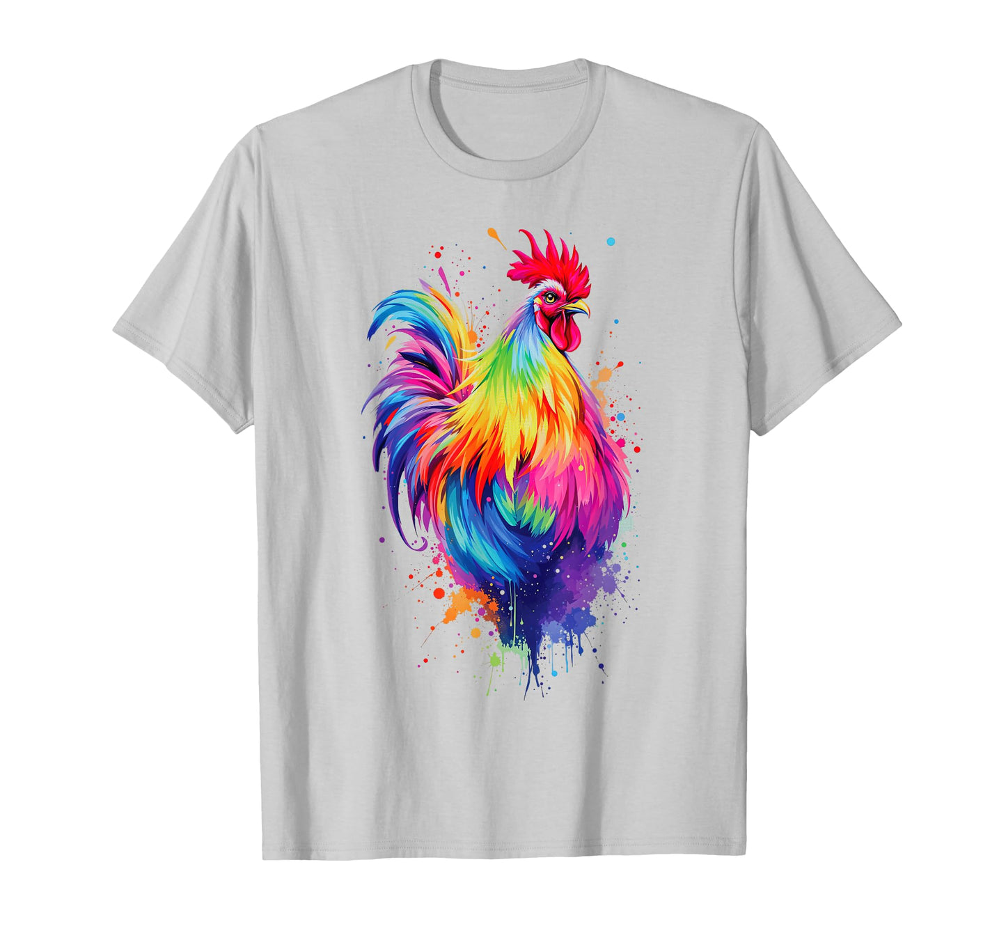 Chicken Art Graphic Women Farm Chicken Lover Funny Colorful T-Shirt