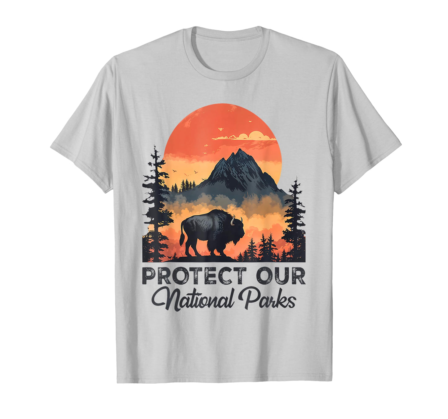 Save Our National Parks Resist Service Bison Buffalo Vintage T-Shirt