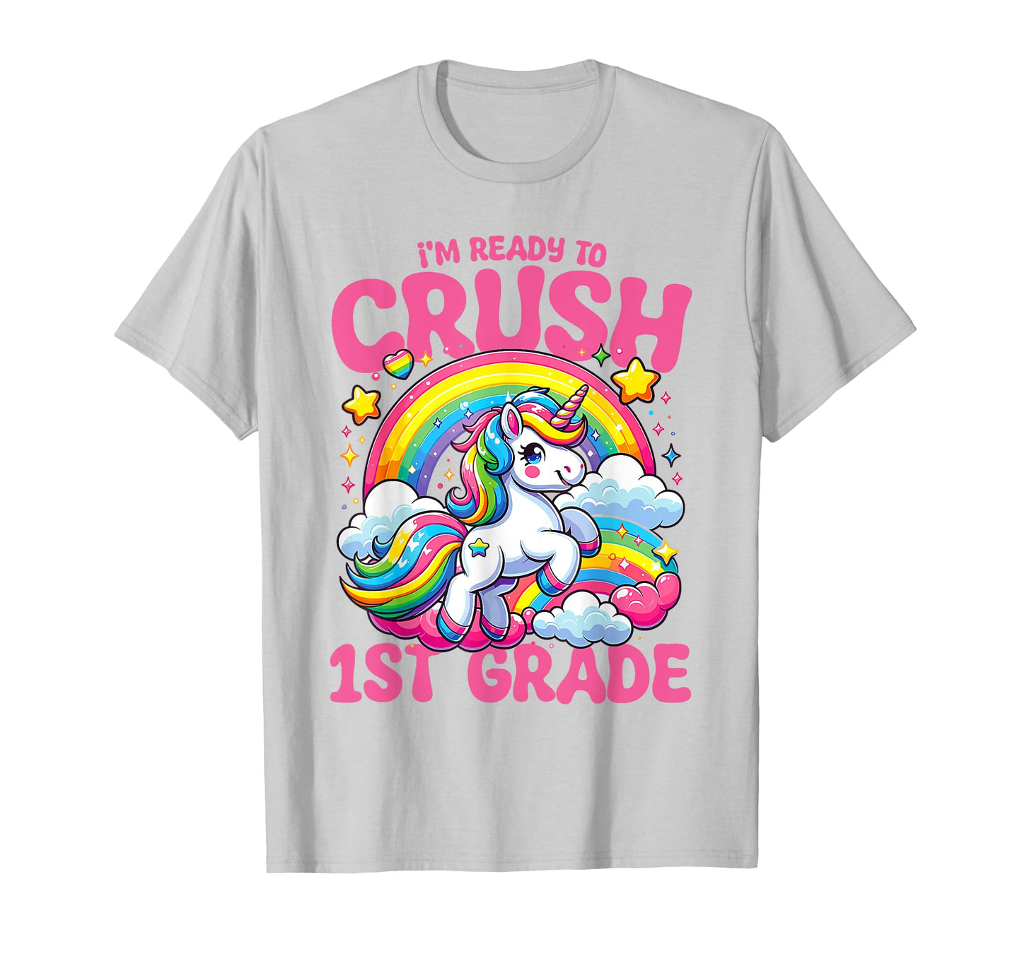 Crush 1st Grade Unicorn Girls Teacher Back to School T-Shirt