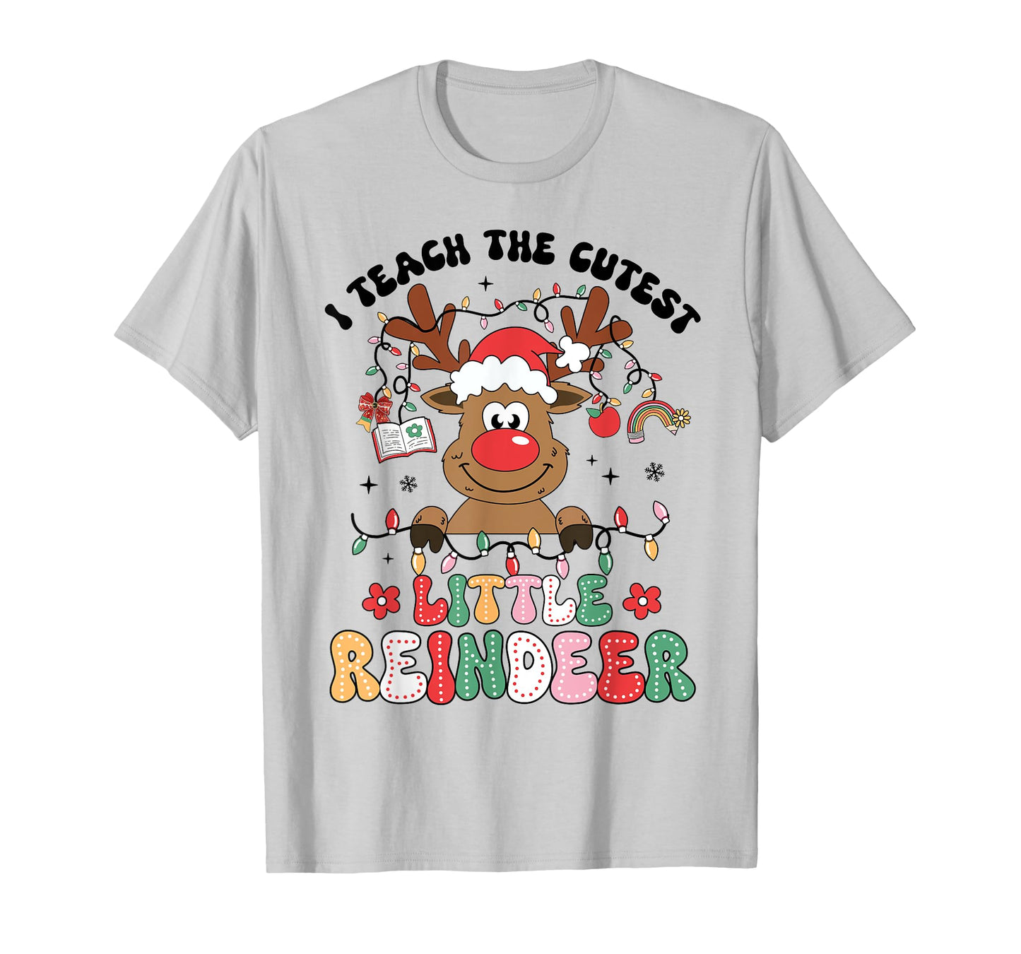 Christmas Teacher I Teach The Cutest Little Reindeer Boy Kid T-Shirt