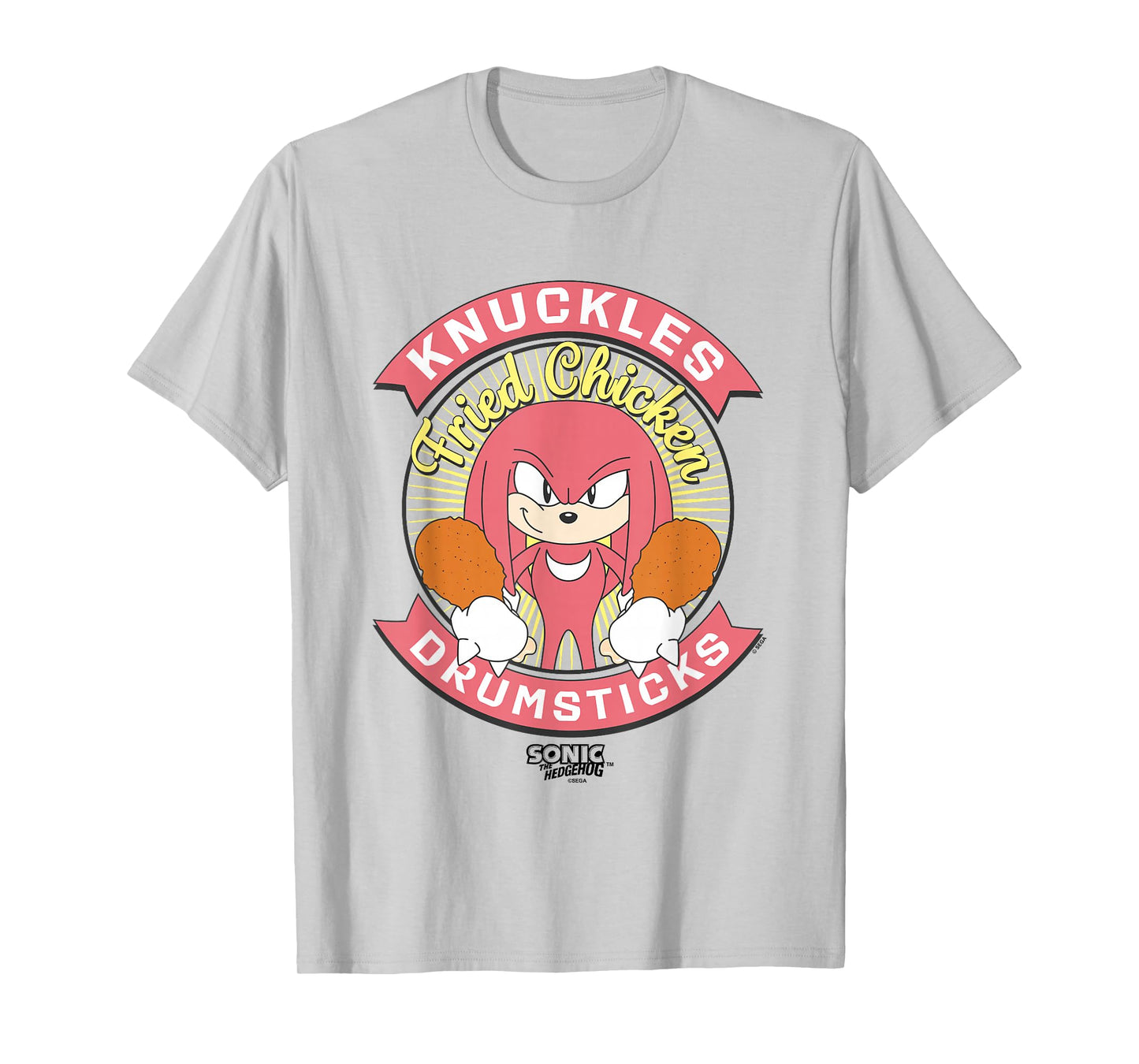 Sonic The Hedgehog Knuckles Drumsticks Fried Chicken Vintage T-Shirt