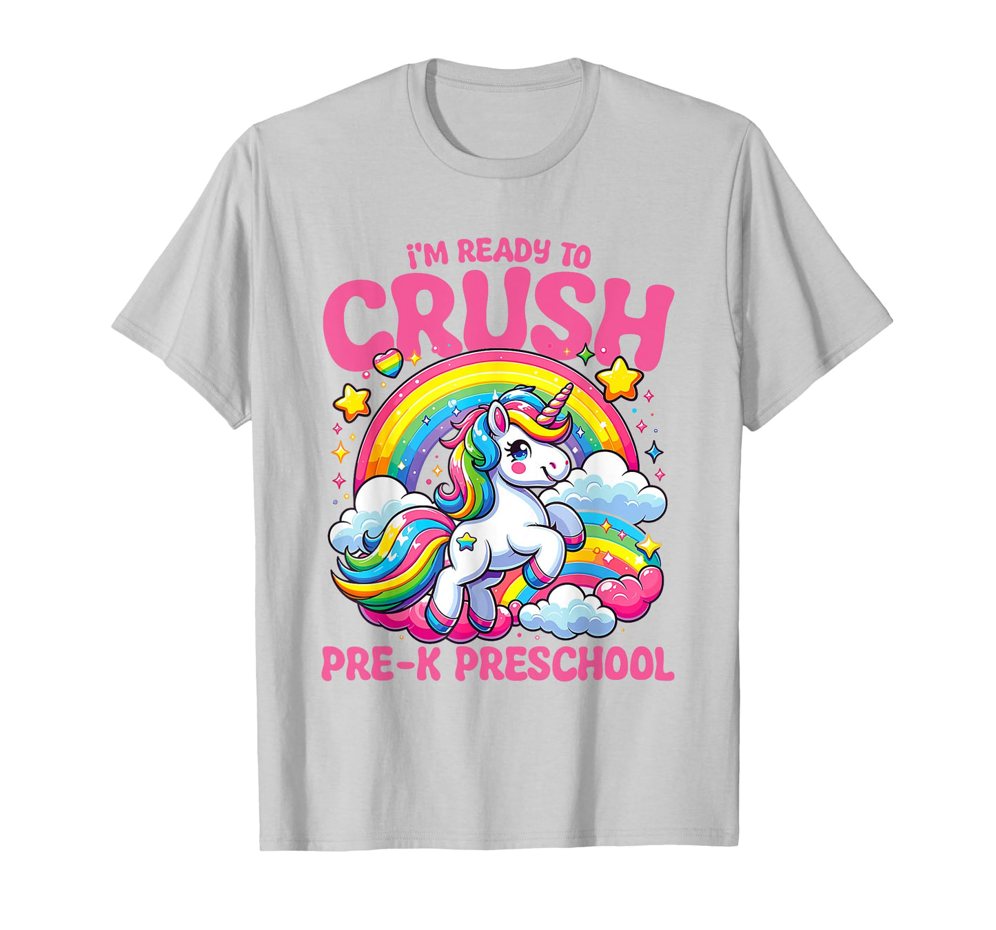 Crush Pre-k Preschool Unicorn Girls Teacher Back to School T-Shirt