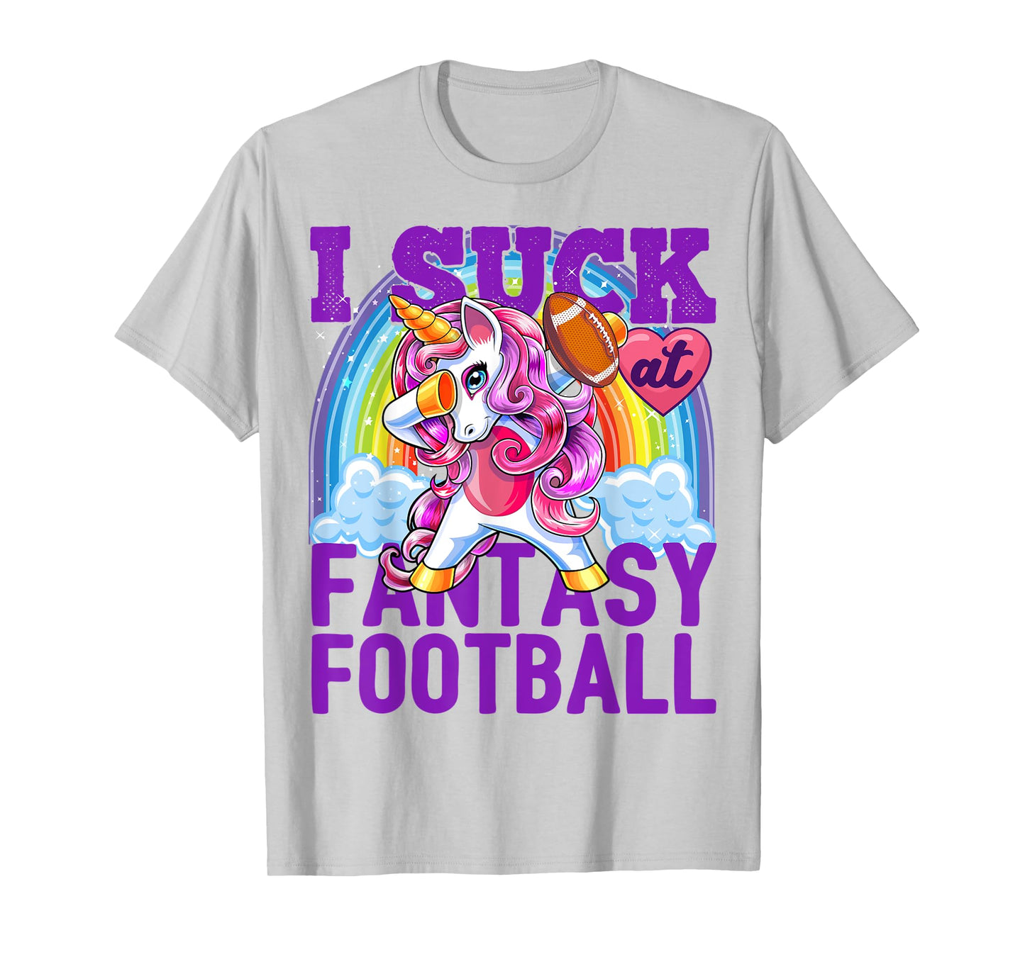 I Suck at Fantasy Football Dabbing Unicorn Loser Shirt Men