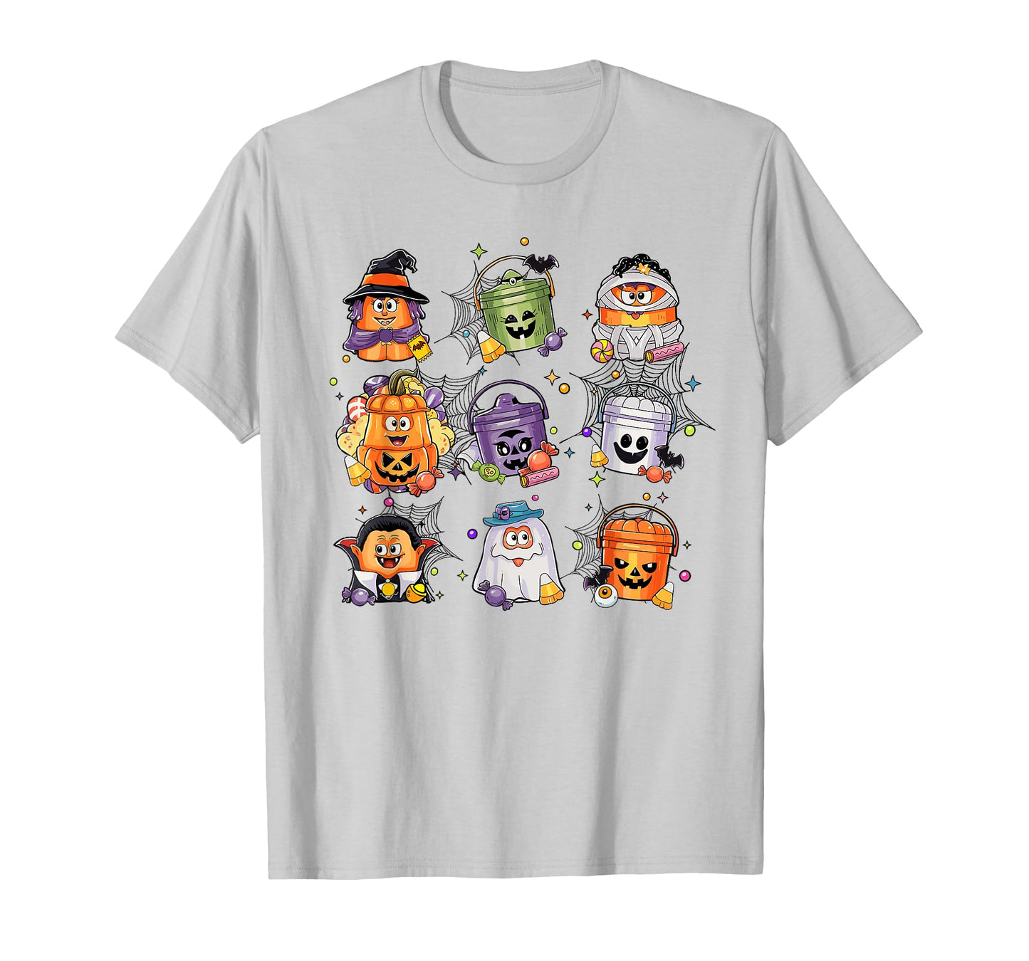 Retro Nug-gets Bucket Funny Halloween Spooky Season Chicken T-Shirt