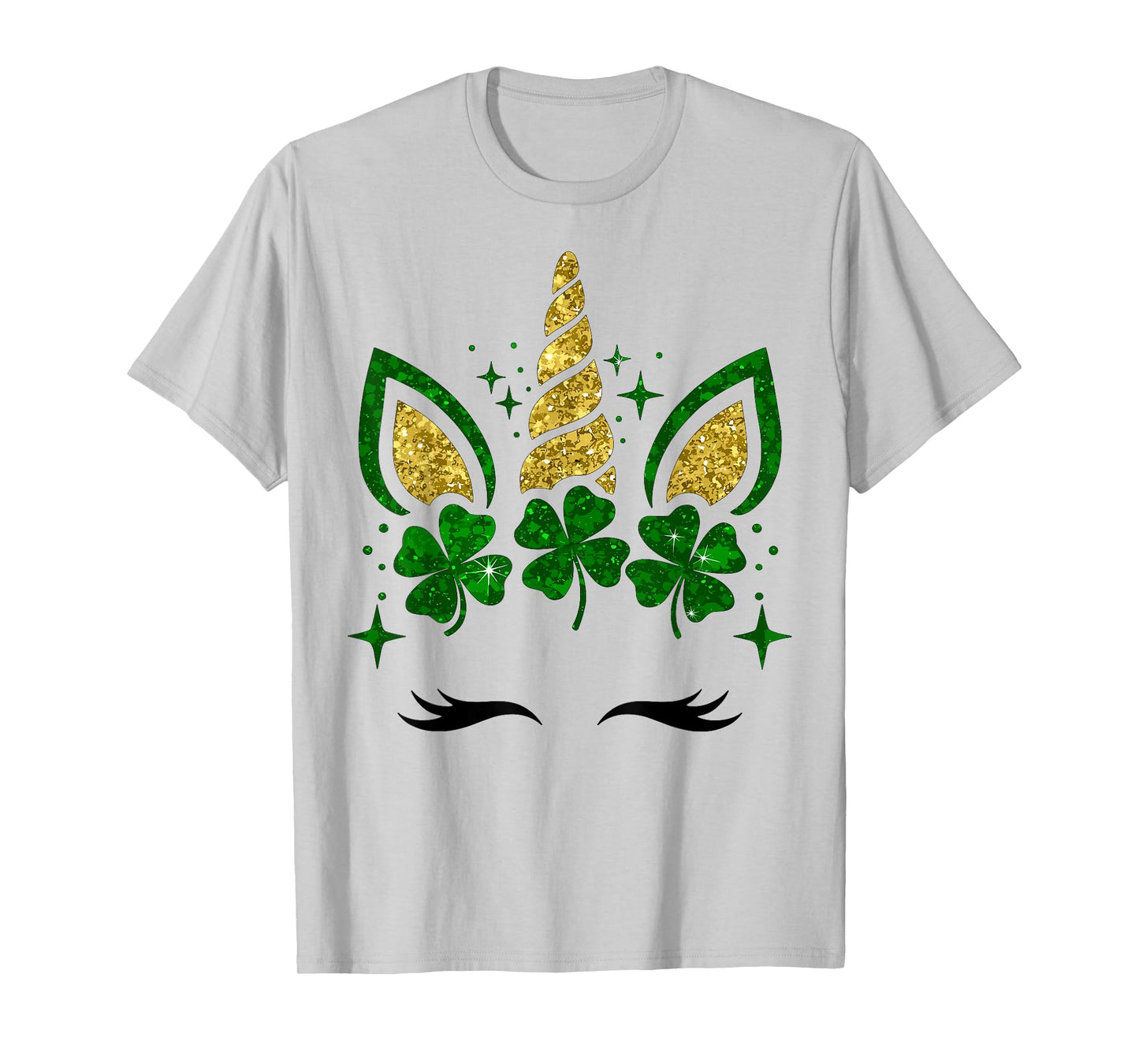 Cute Unicorn Shamrock St Patricks Day Girls Kids Lepricorn T-Shirt