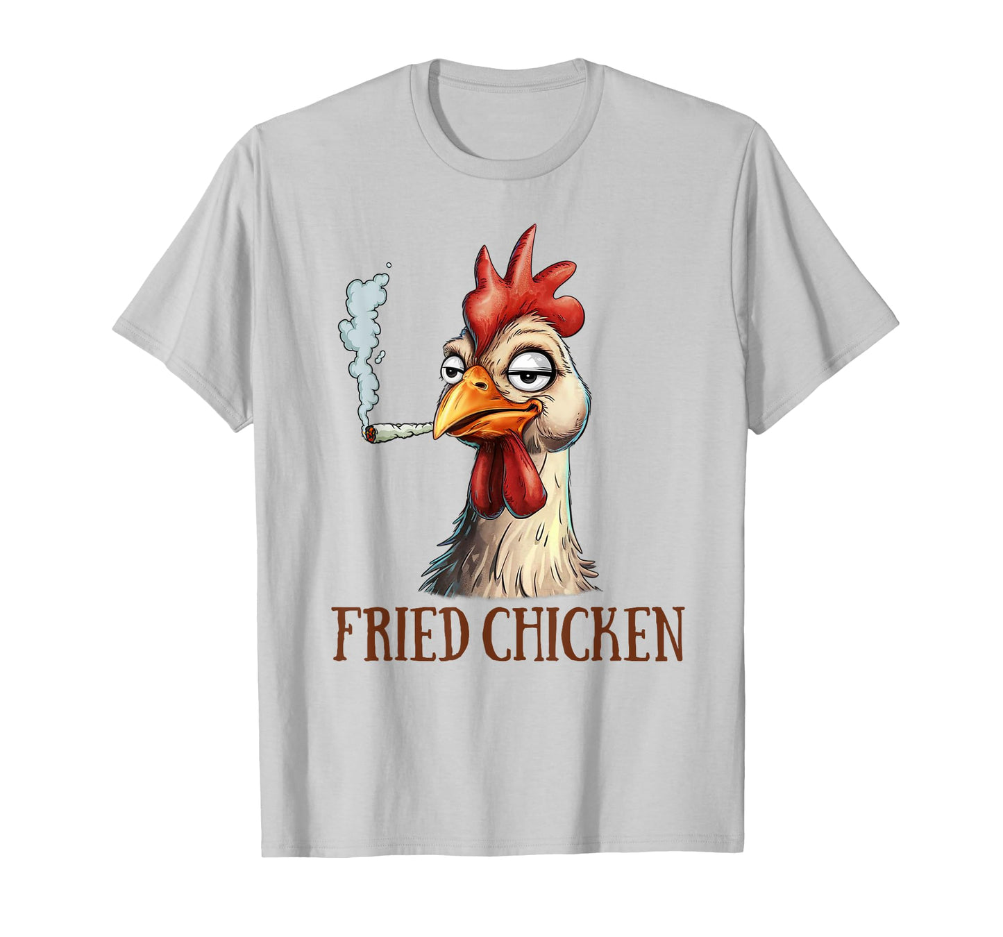 Cannabis Weed Lover 420 Chicken Smoking Stoned Fried Chicken T-Shirt