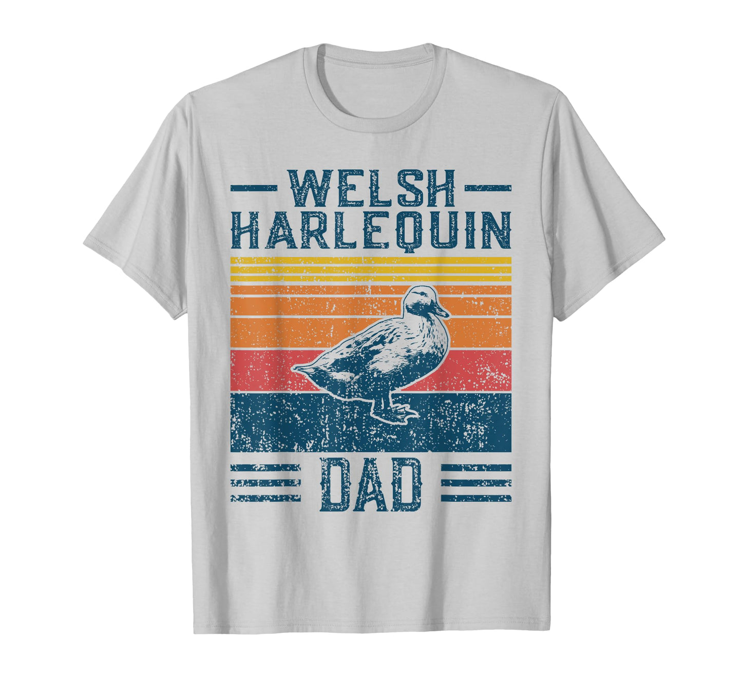 Best Duck Dad Men - Vintage Welsh Harlequin T-Shirt