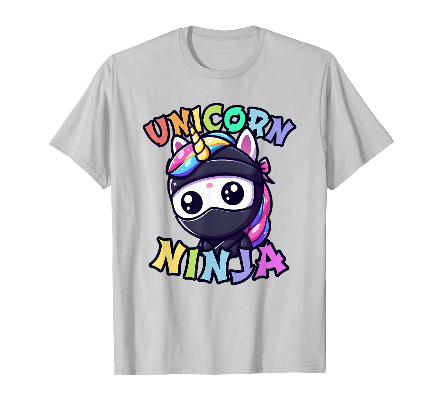Funny UNICORN NINJA Birthday Girl Cute Tumbling Warrior BFFs T-Shirt