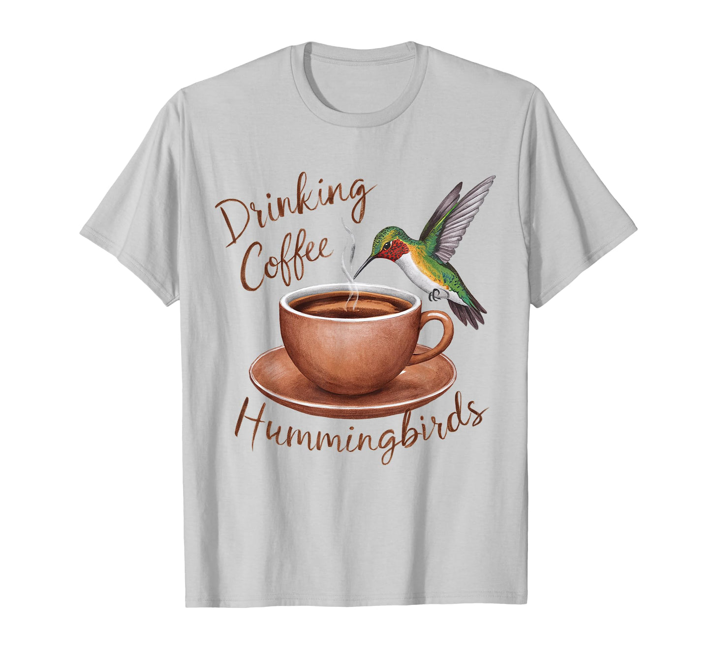 Drinking Coffee Watching Hummingbirds Coffee and Bird Lovers T-Shirt