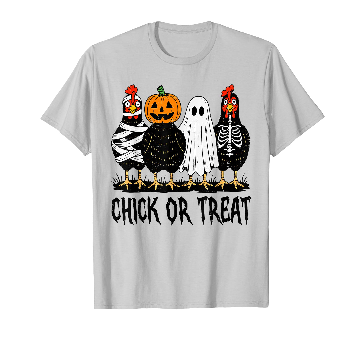 Chick Or Treat Spooky Chicken Halloween Costume Farm Farmer T-Shirt