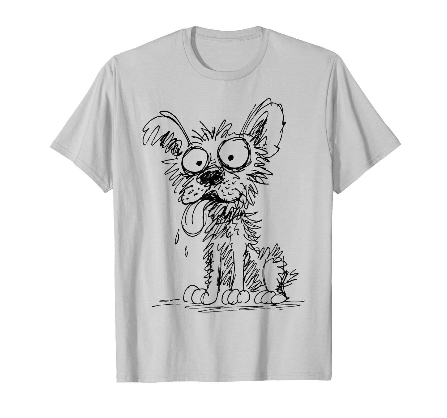 Dog Abstract Art Portrait Drawing Whimsical Dog Lovers T-Shirt