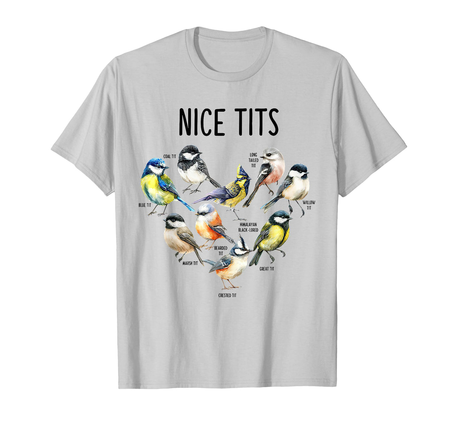 Retro Funny Nice Tits Birds Birdwatcher Bird Watching Humor T-Shirt