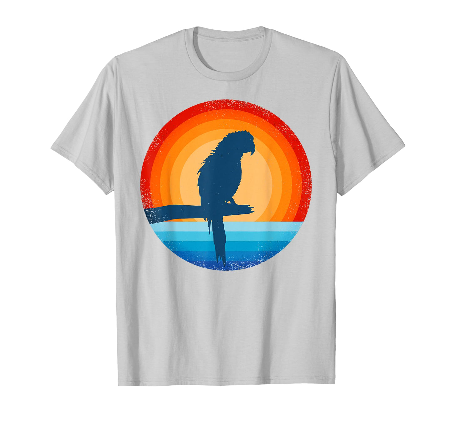Parrot Retro Vintage 60s 70s Sunset Bird Lovers Men Women T-Shirt