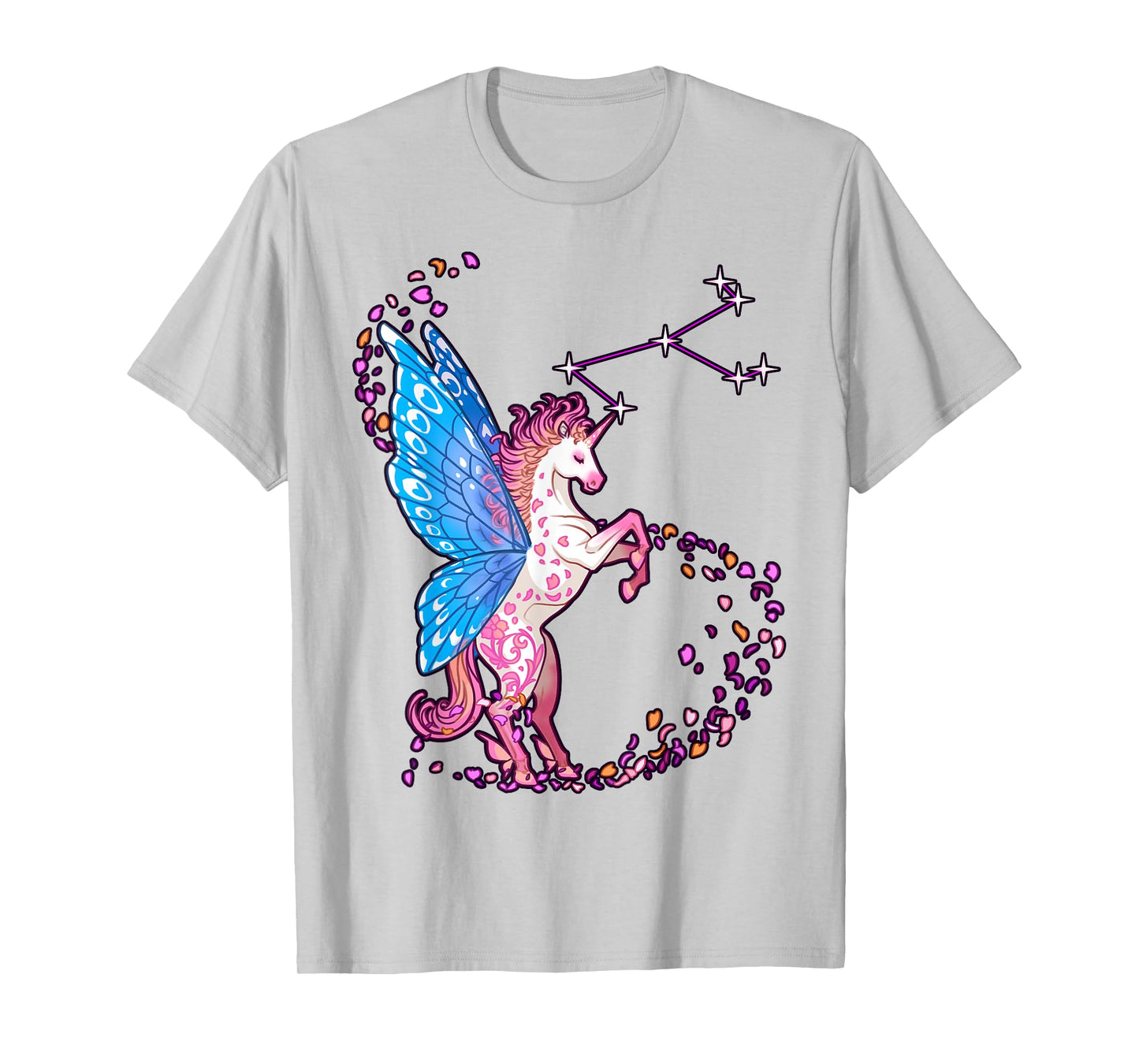 Fairy winged unicorn constellation Fantasy Anime style T-Shirt