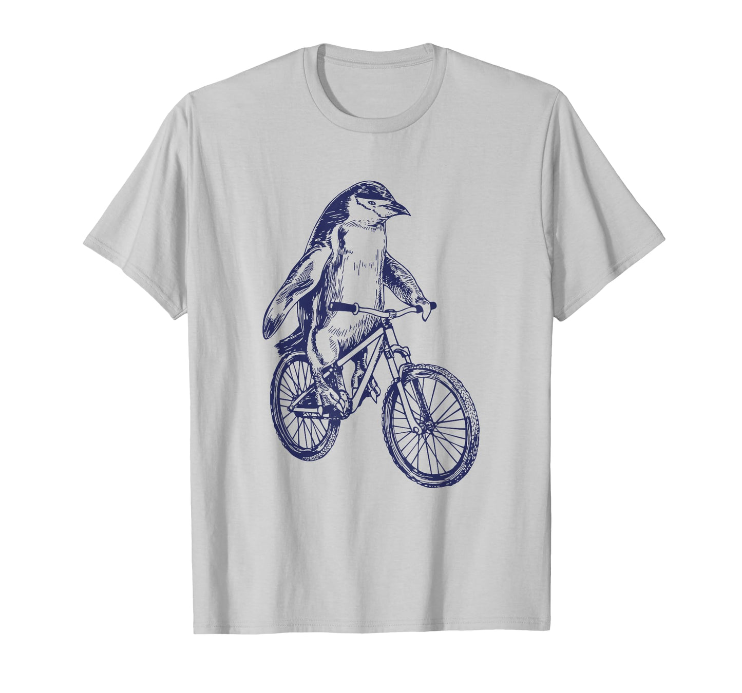 Penguin Cycling Bicycle Funny Biker Cool Cyclist Biking Bike T-Shirt