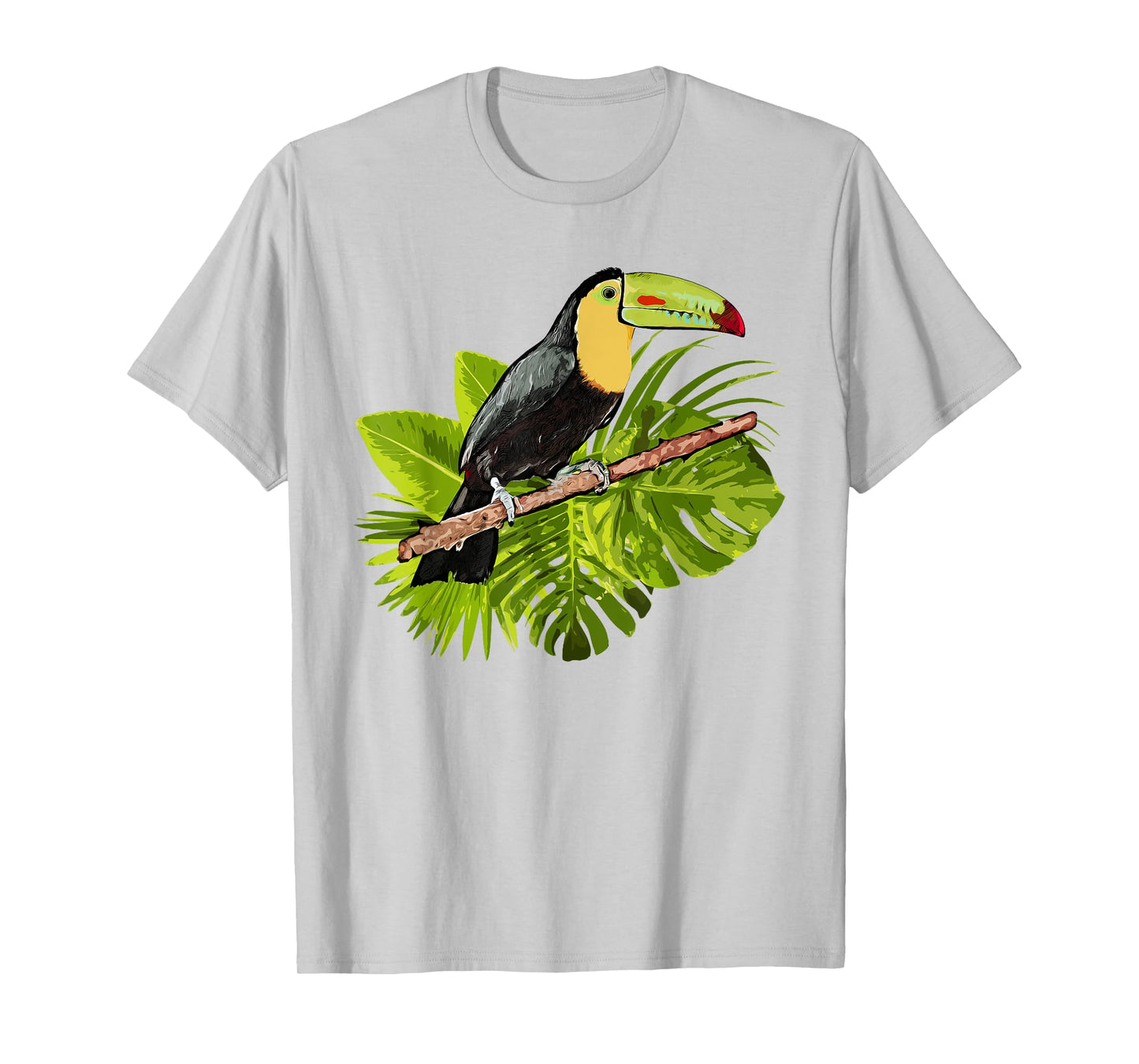 Watercolor Toucan Palm Leaves Rainforest Toucan T-Shirt