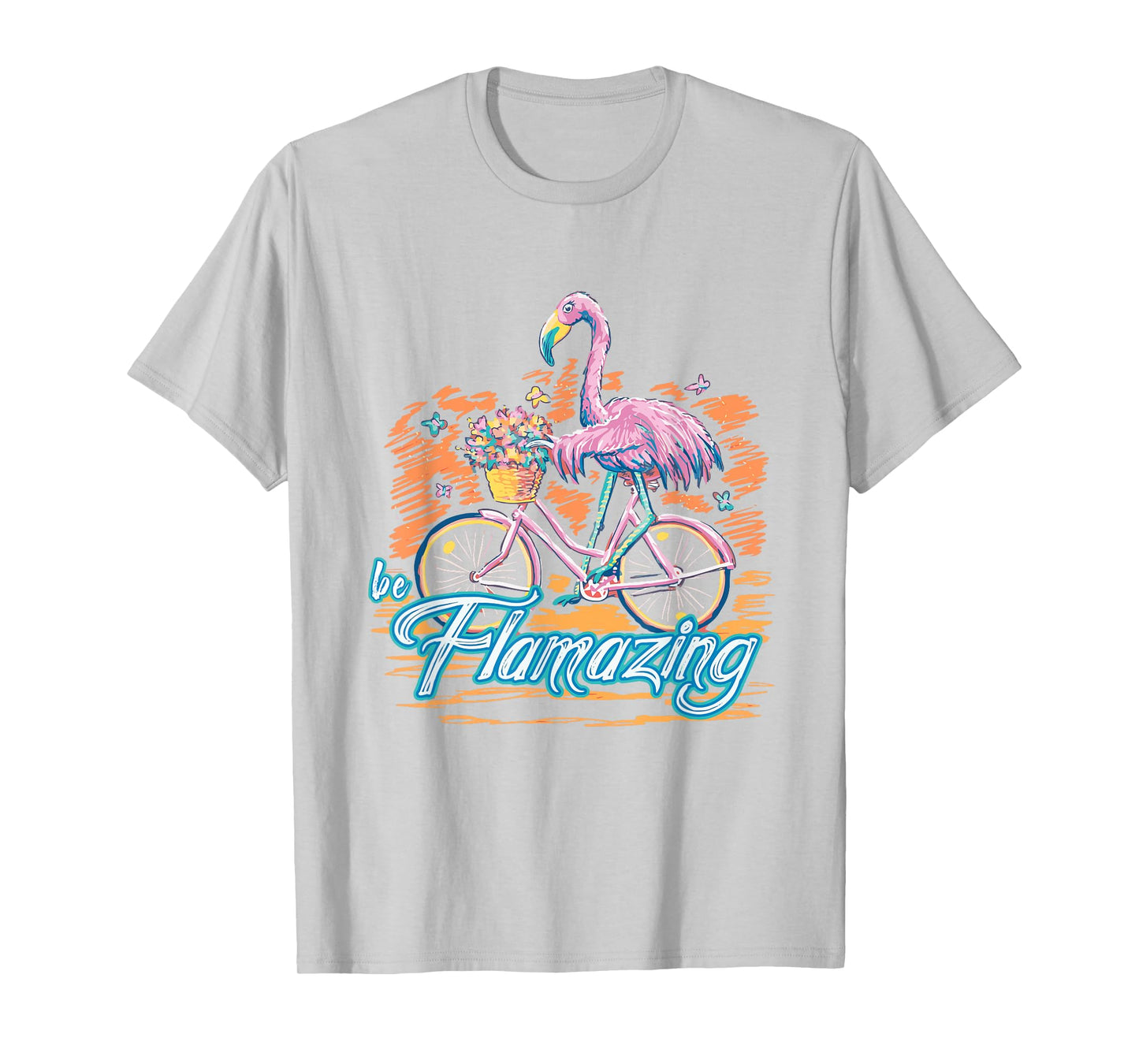 Be Flamazing Funny Flamingo Bicycle Lover Summer Vibes T-Shirt for Men Women