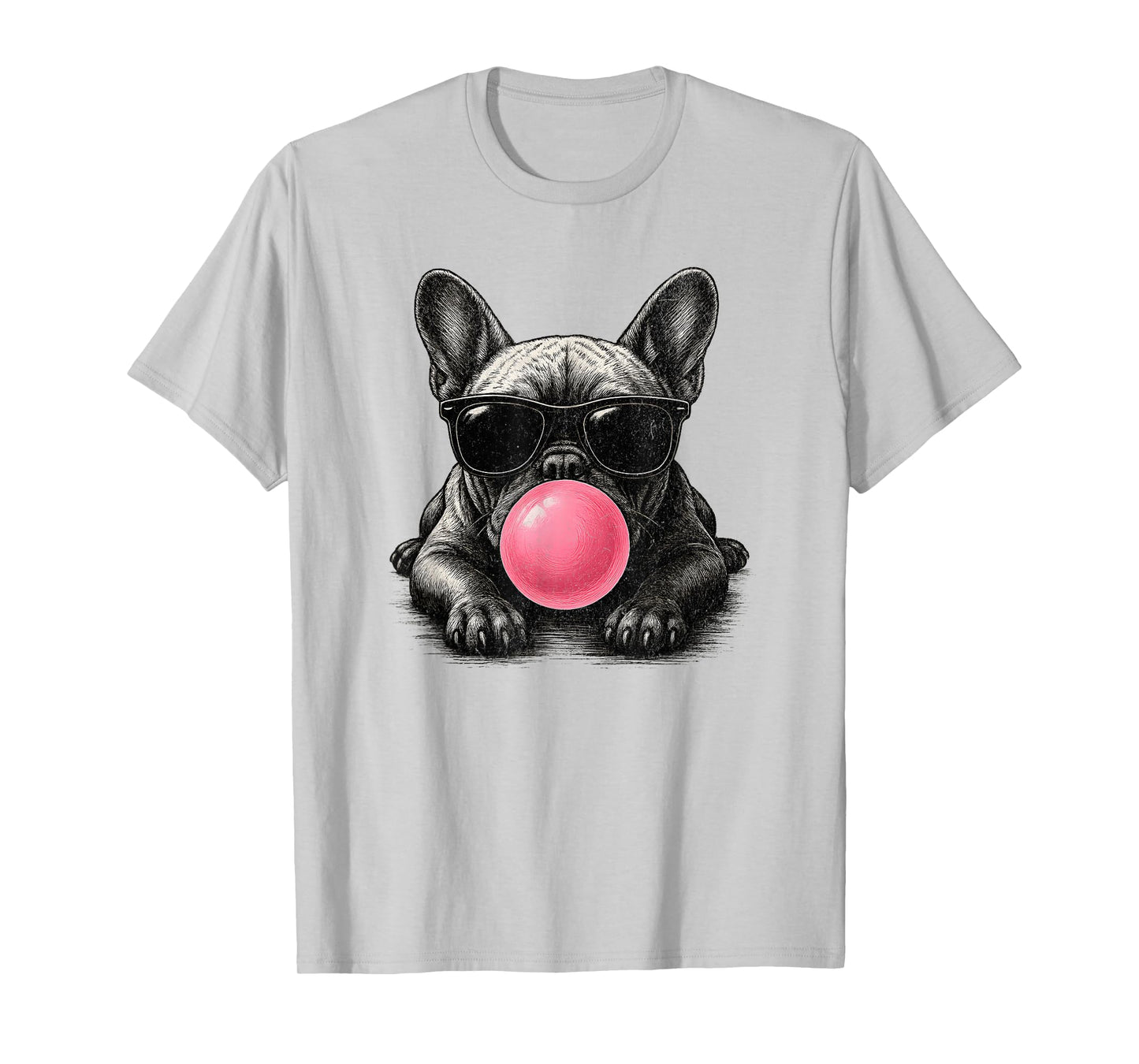 French Bulldog Blowing Bubble Funny Frenchie Lover Men Women T-Shirt