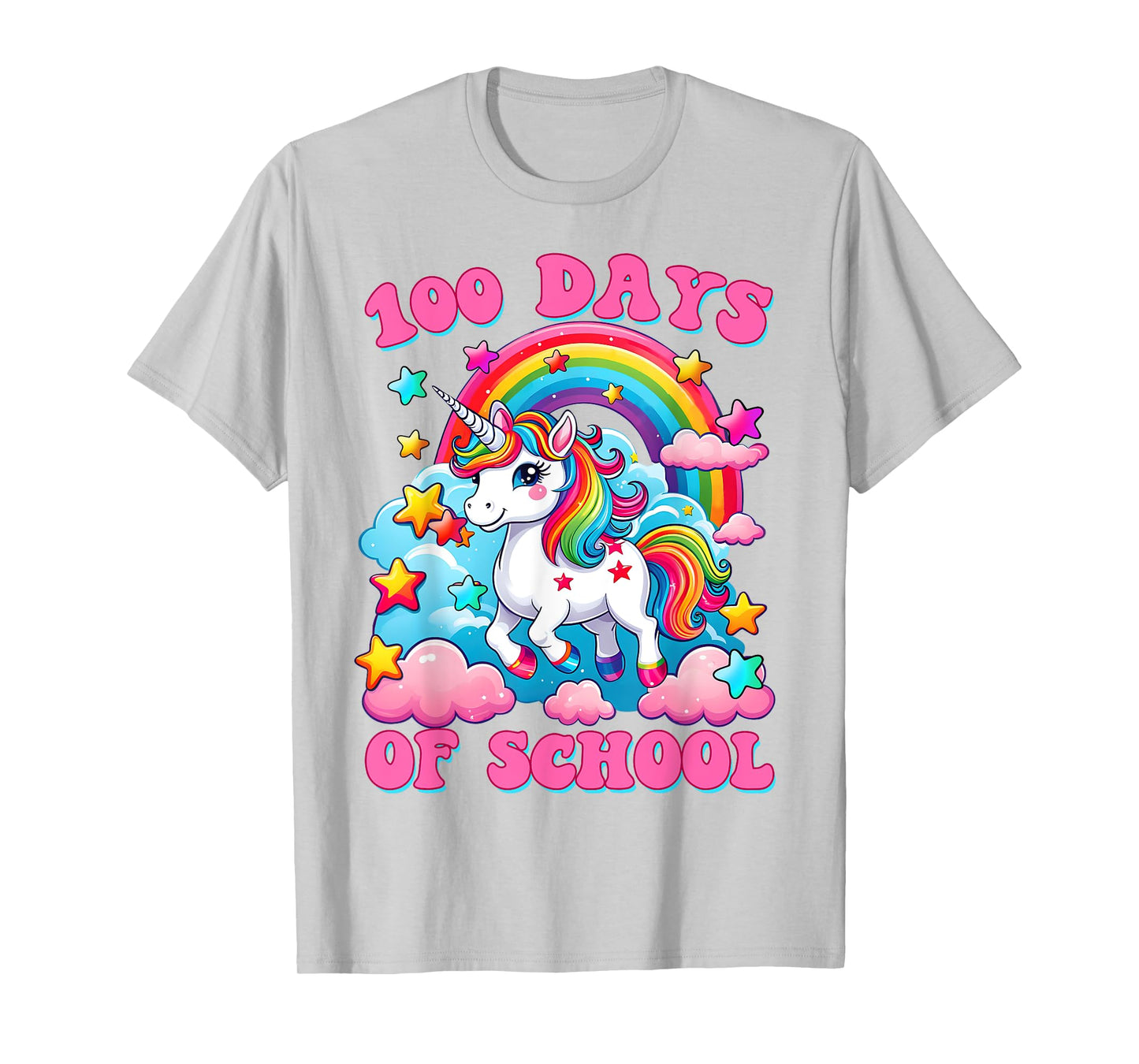 100 Days of School Unicorn Girls Cute 100th Day of School T-Shirt