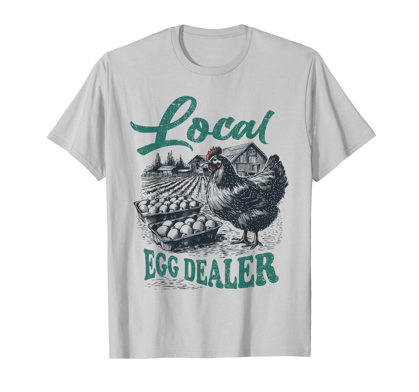 Local Egg Dealer Retro Chicken Funny Farmer Easter Adult Kid T-Shirt