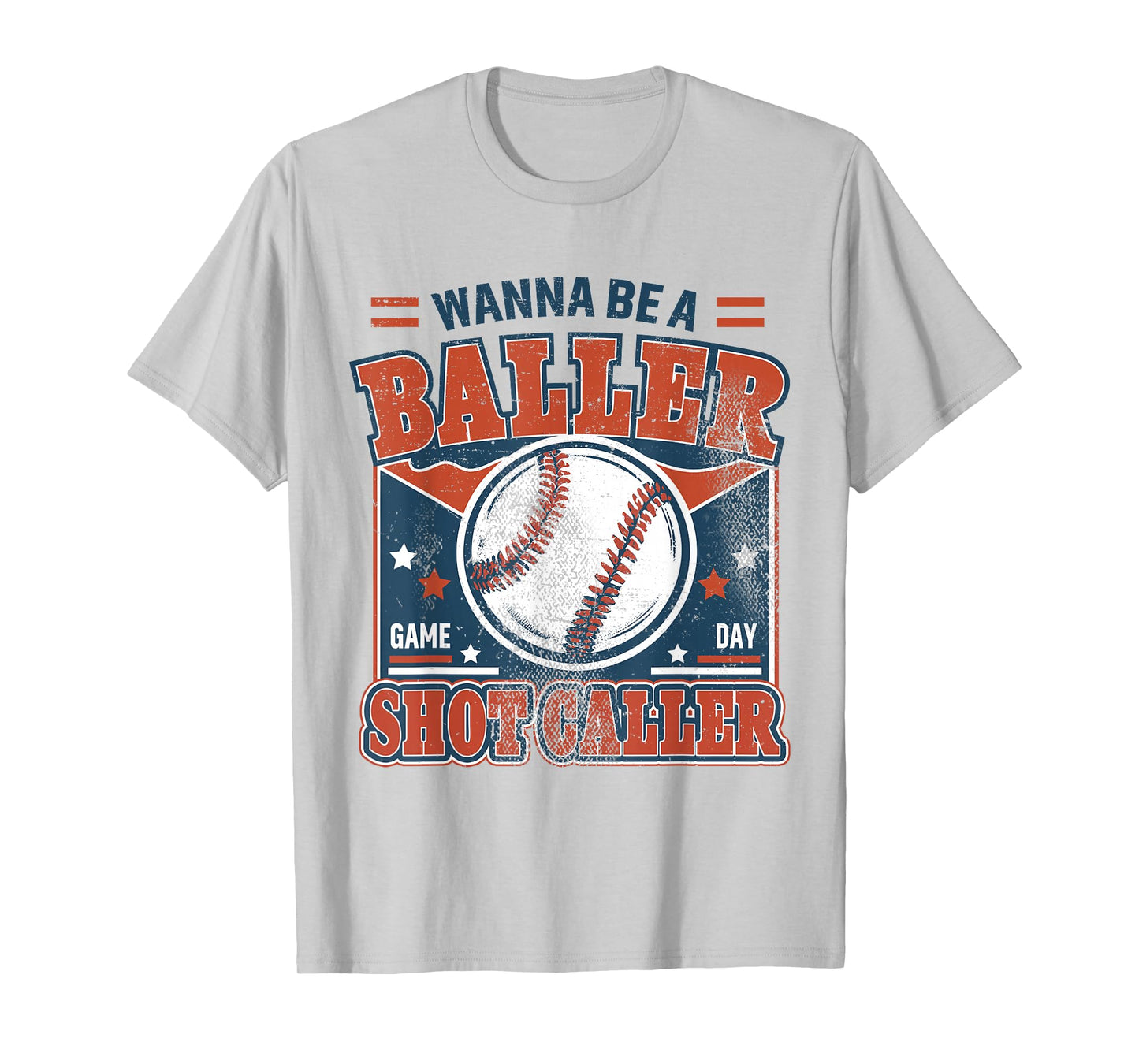 Old Fashion Wanna Be A Baller Shot Caller Mama Mom Baseball T-Shirt