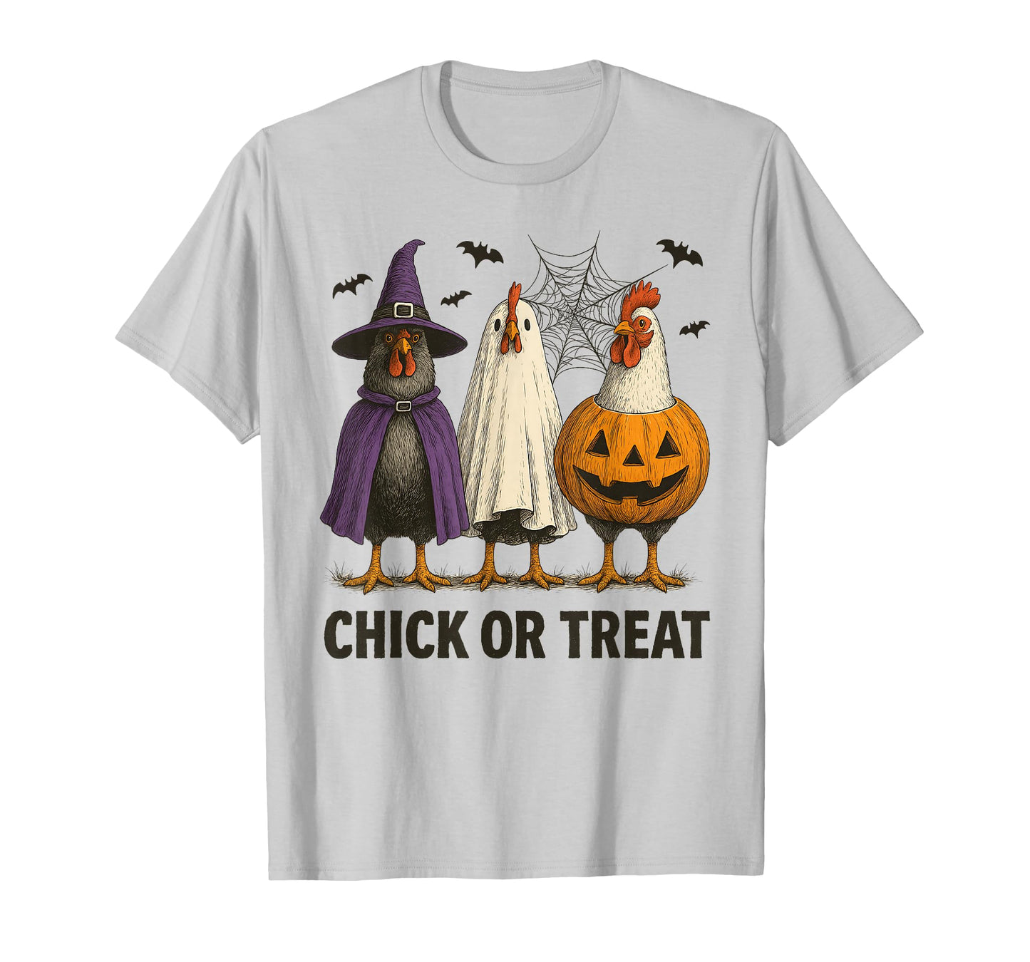 Chicken Chick Or Treat Funny Halloween Costume Farmer T-Shirt