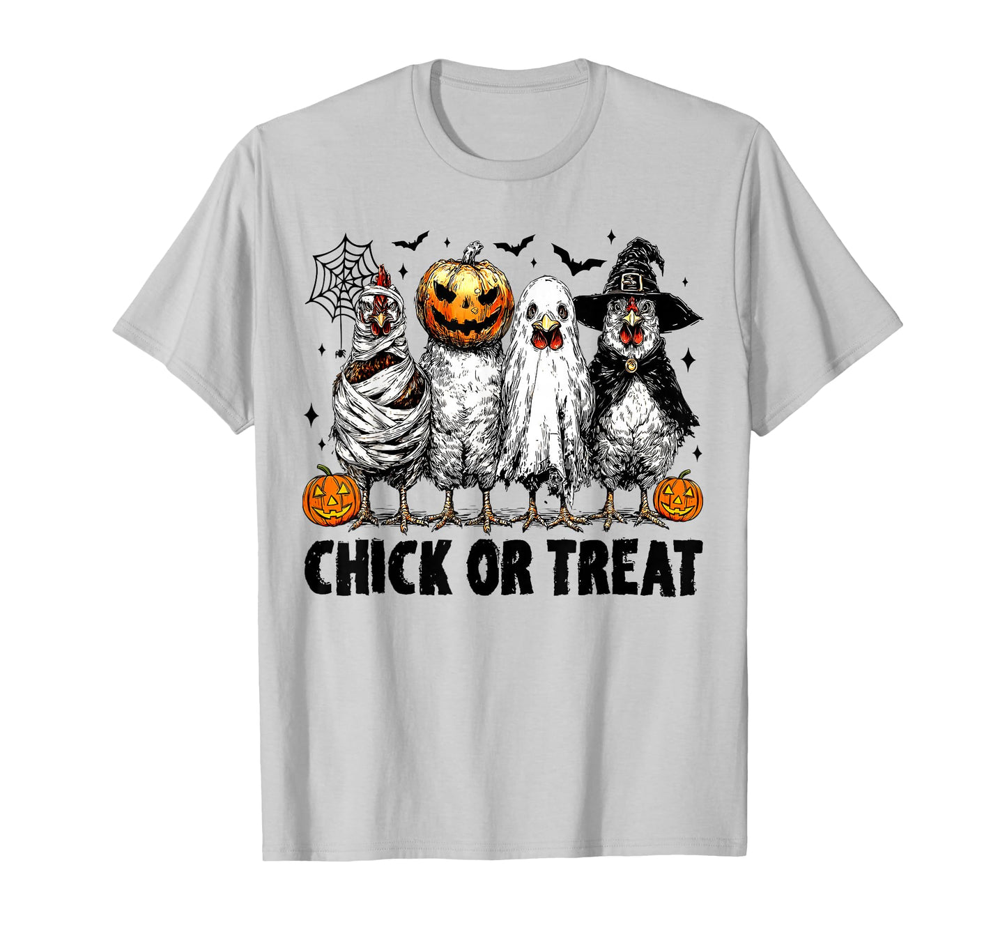 Chick Or Treat Halloween Witch Spooky Chicken Men Women Kid T-Shirt