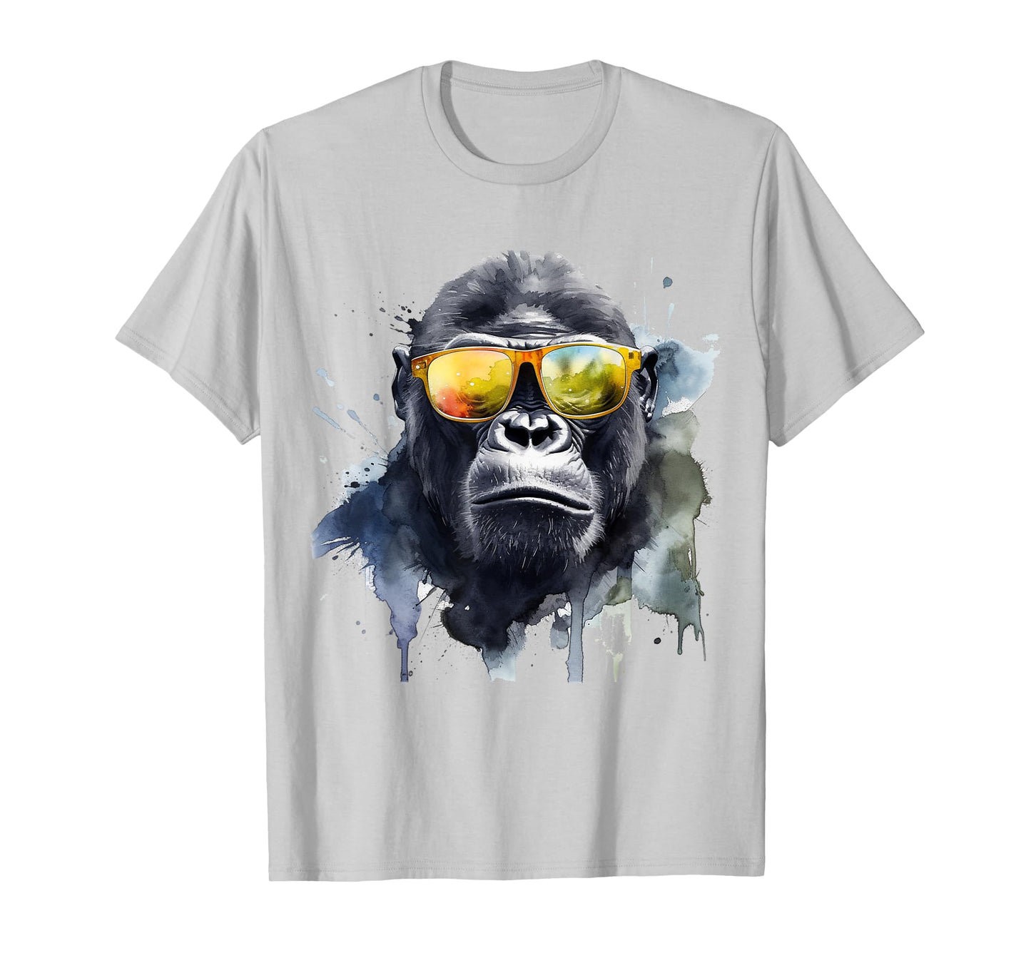 Gorilla Sunglasses Artwork - Animal Art Monkey Zoo Gorilla T-Shirt
