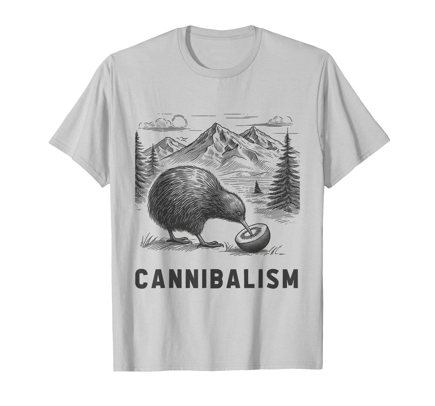 Funny Kiwi Bird Joke Cannibalism For Fruit Love Women Men T-Shirt